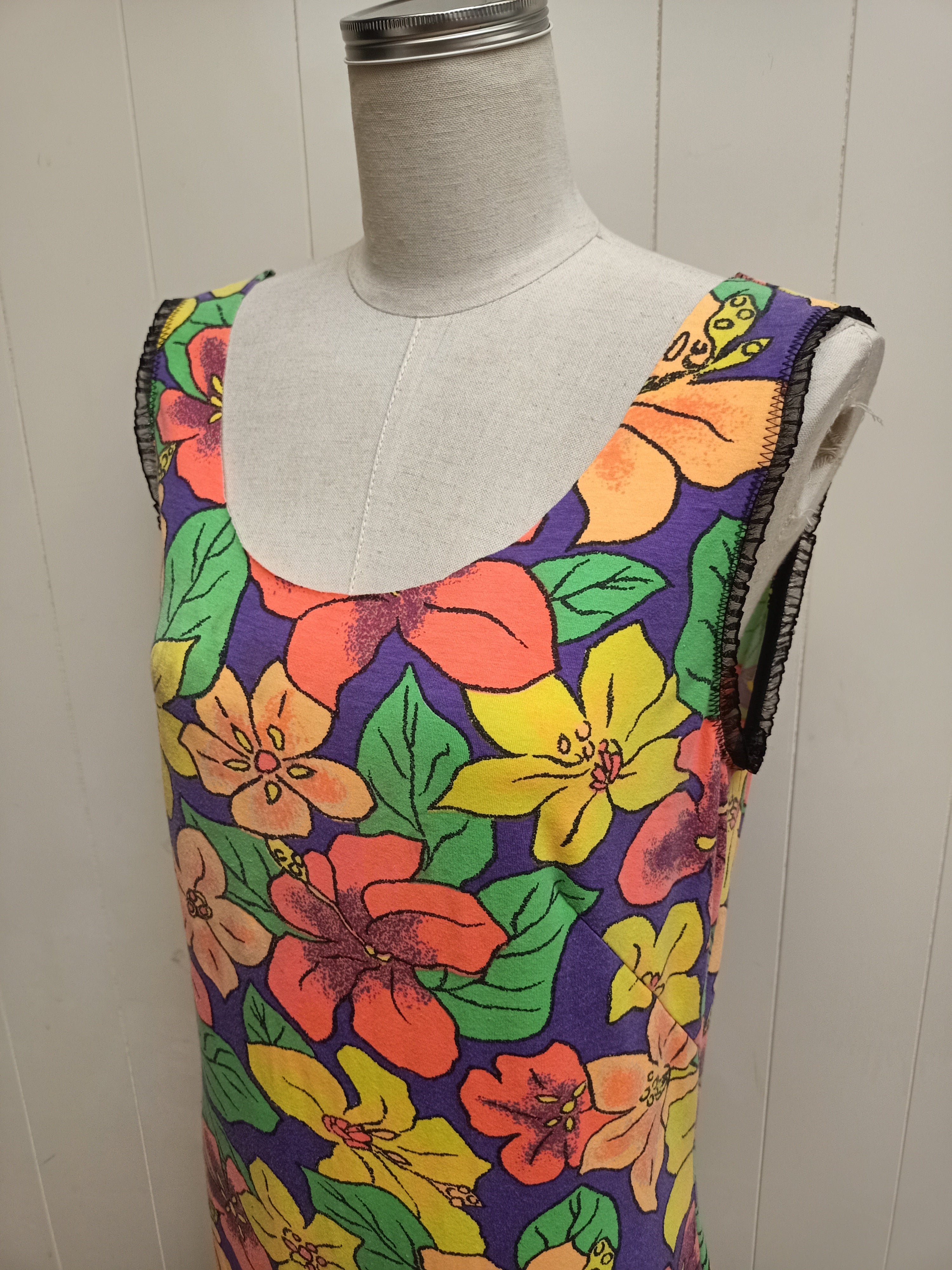 Vintage Fluro Floral Dress