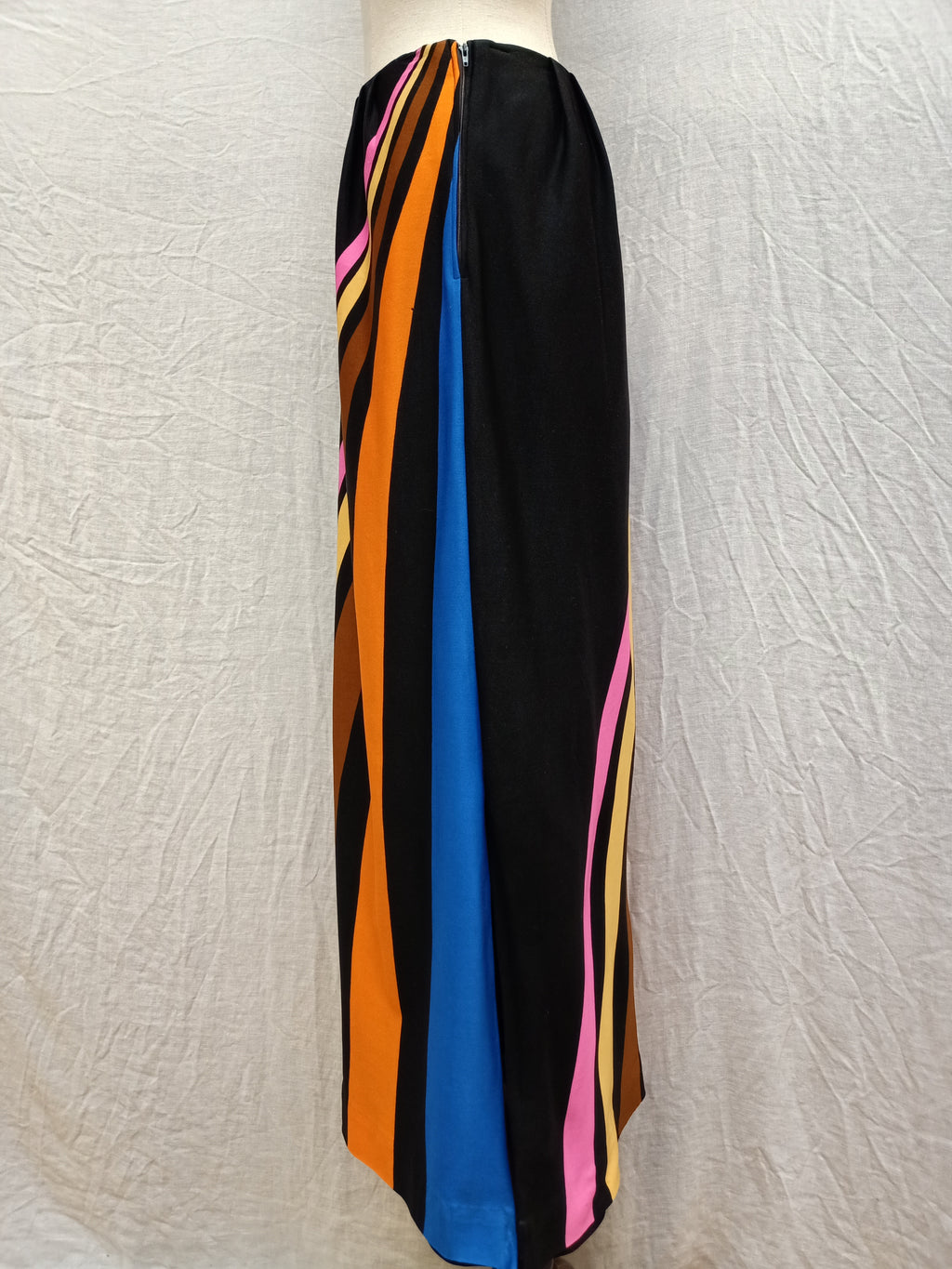 Vintage Cascading Stripes Skirt