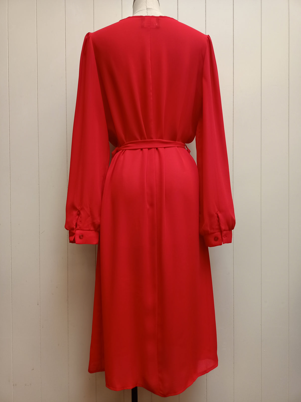 Vintage Miss Jennie Cowl Neck Chiffon Dress