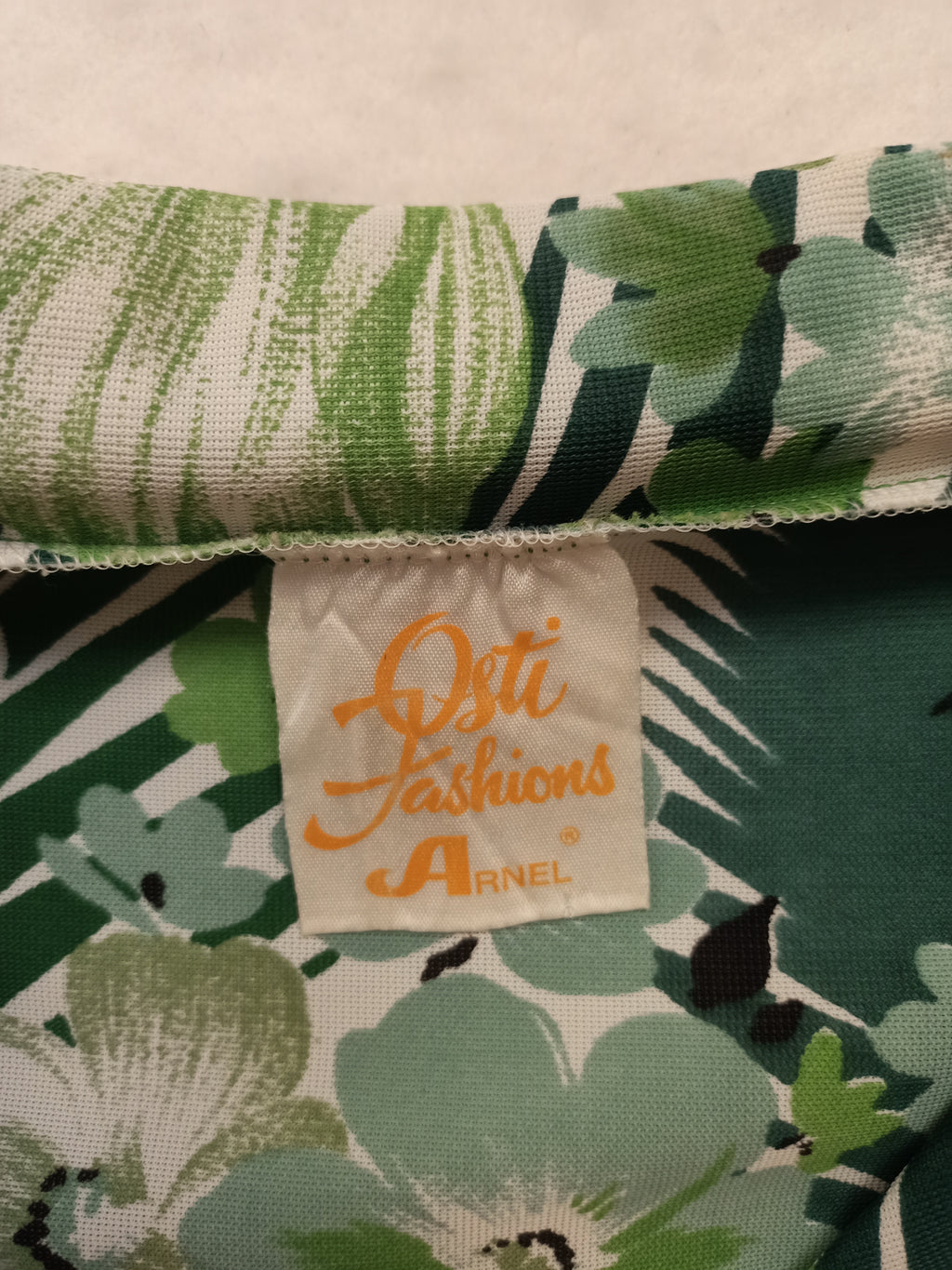 Vintage Osti Fashions Palm Dress