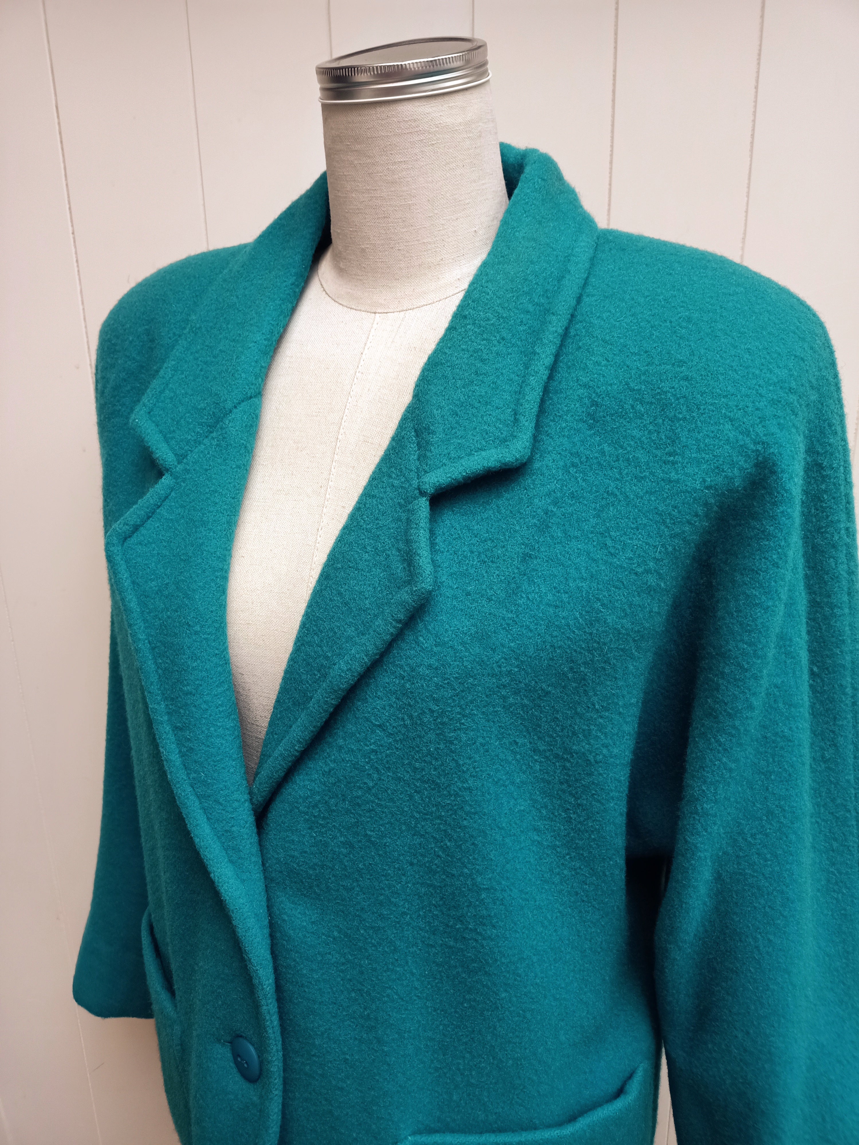 Vintage Batwing Teal Blazer