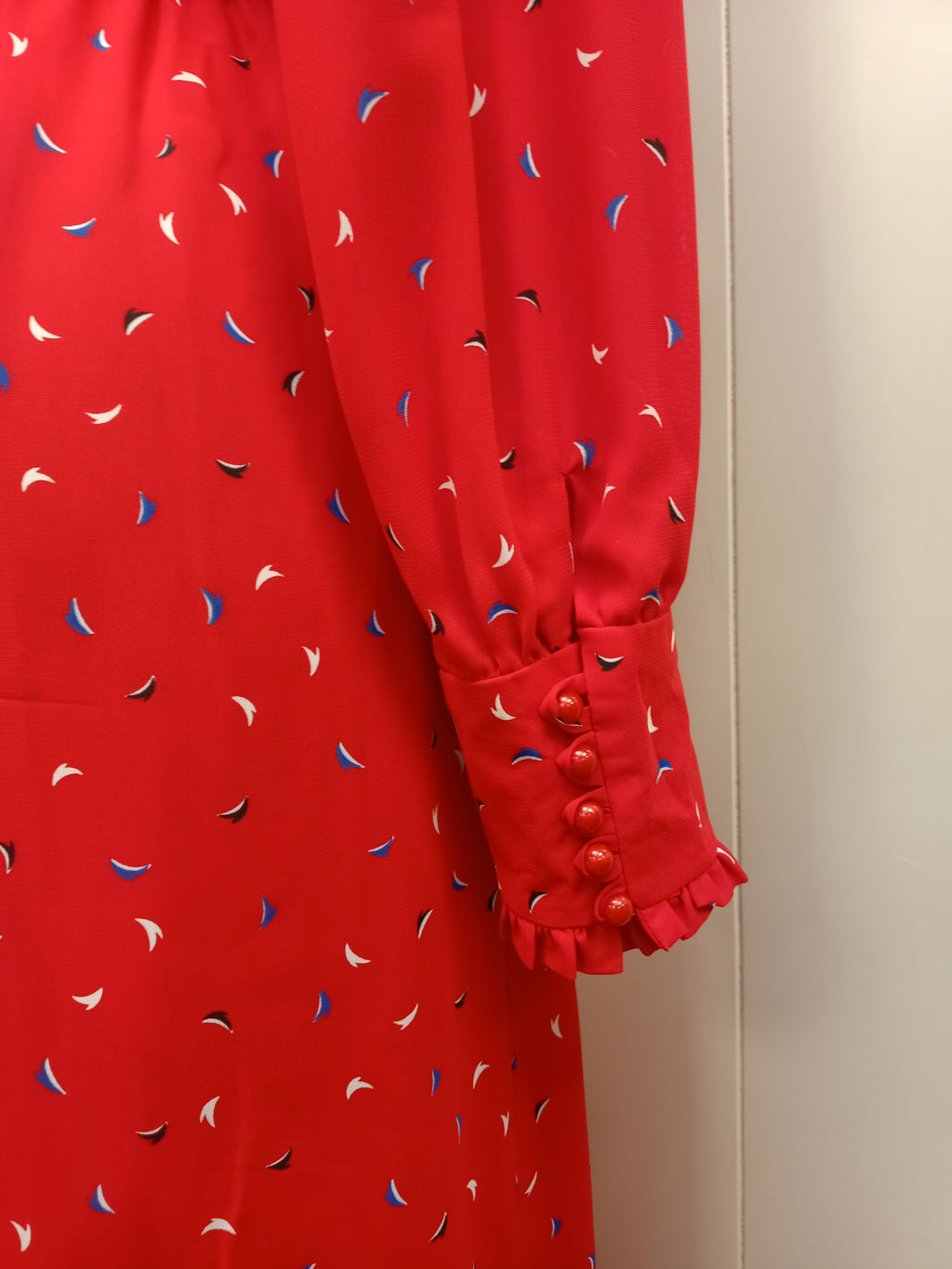 Vintage Red Confetti Dress
