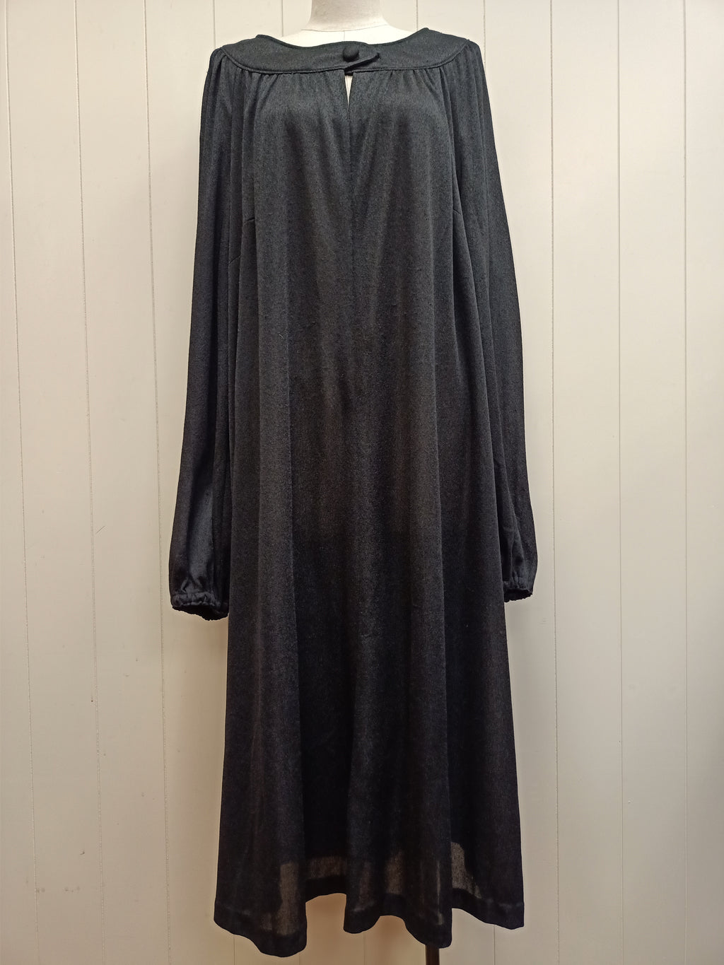 Vintage Black Peasant Dress