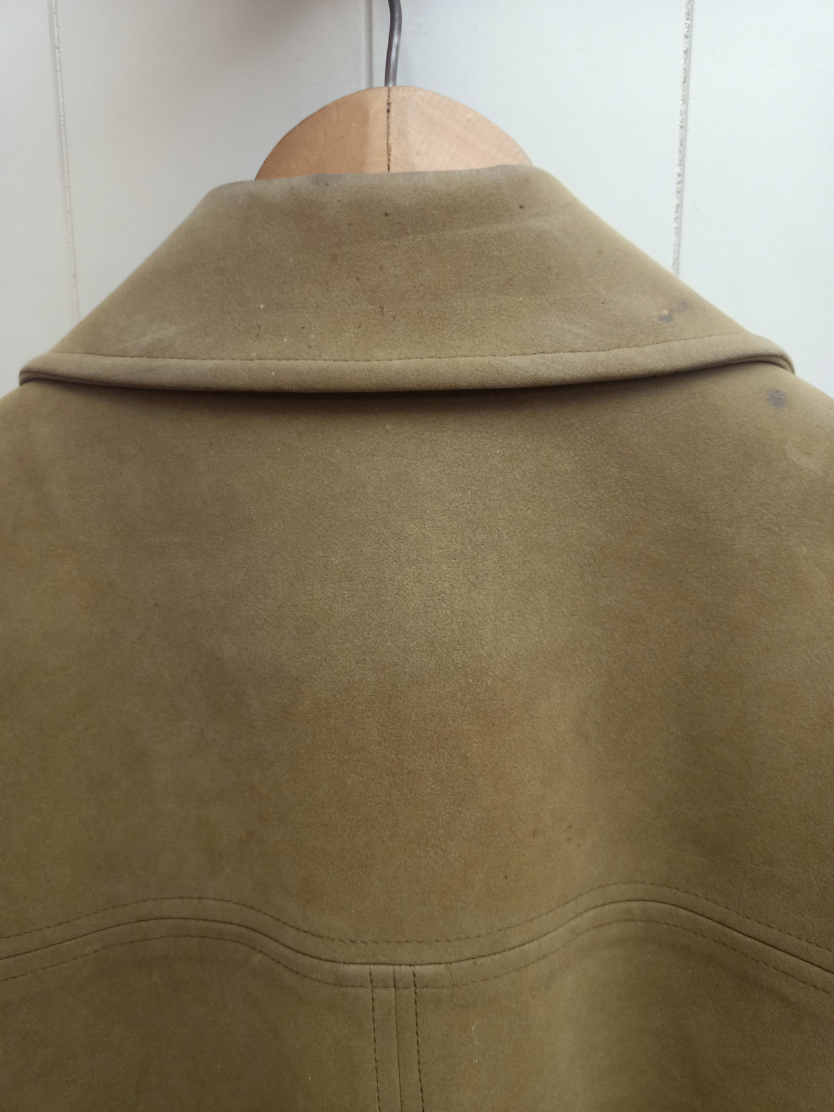 Vintage Wayfarer Green Faux Suede Coat