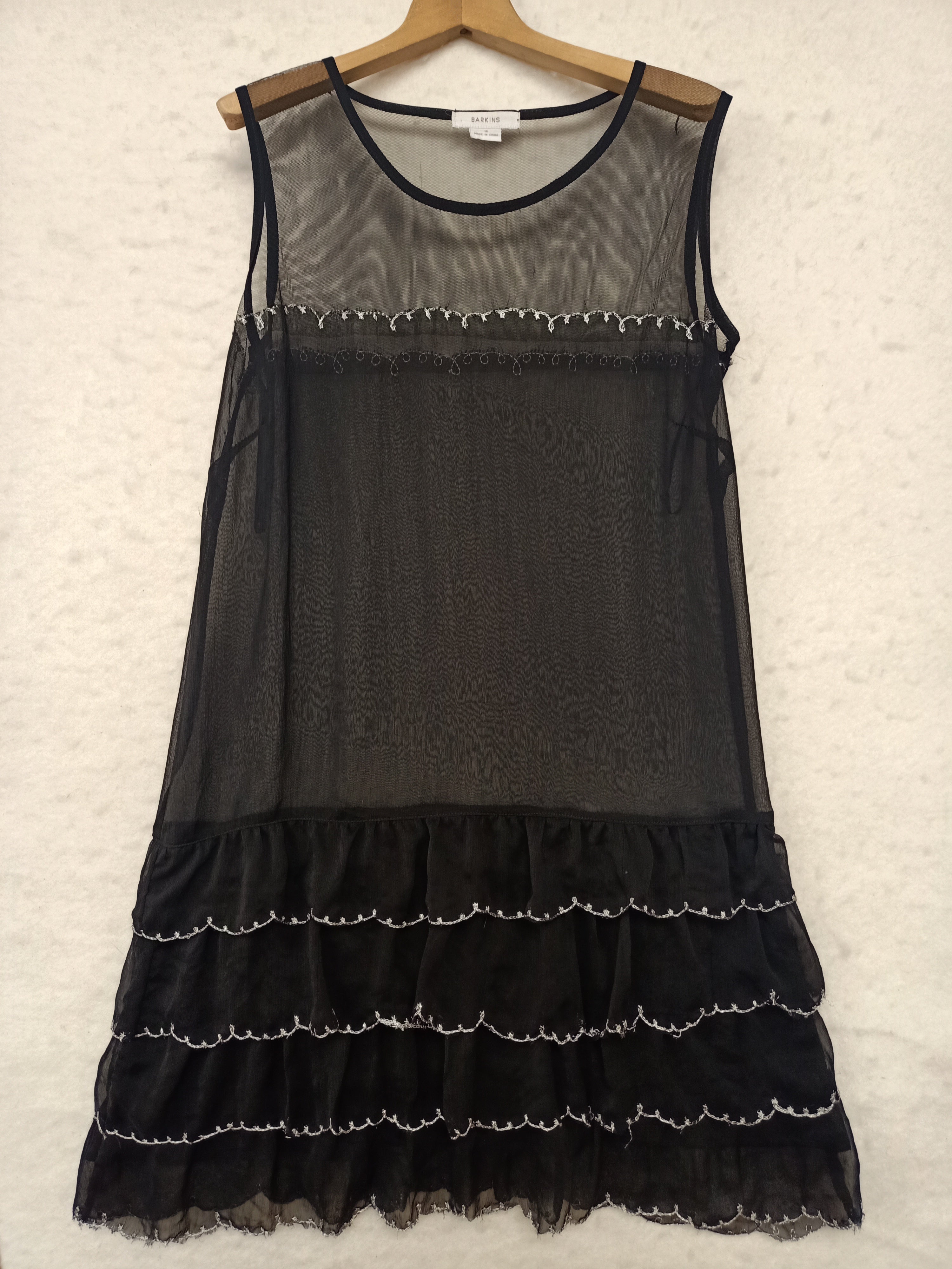 Barkins Ruffle Chiffon Dress