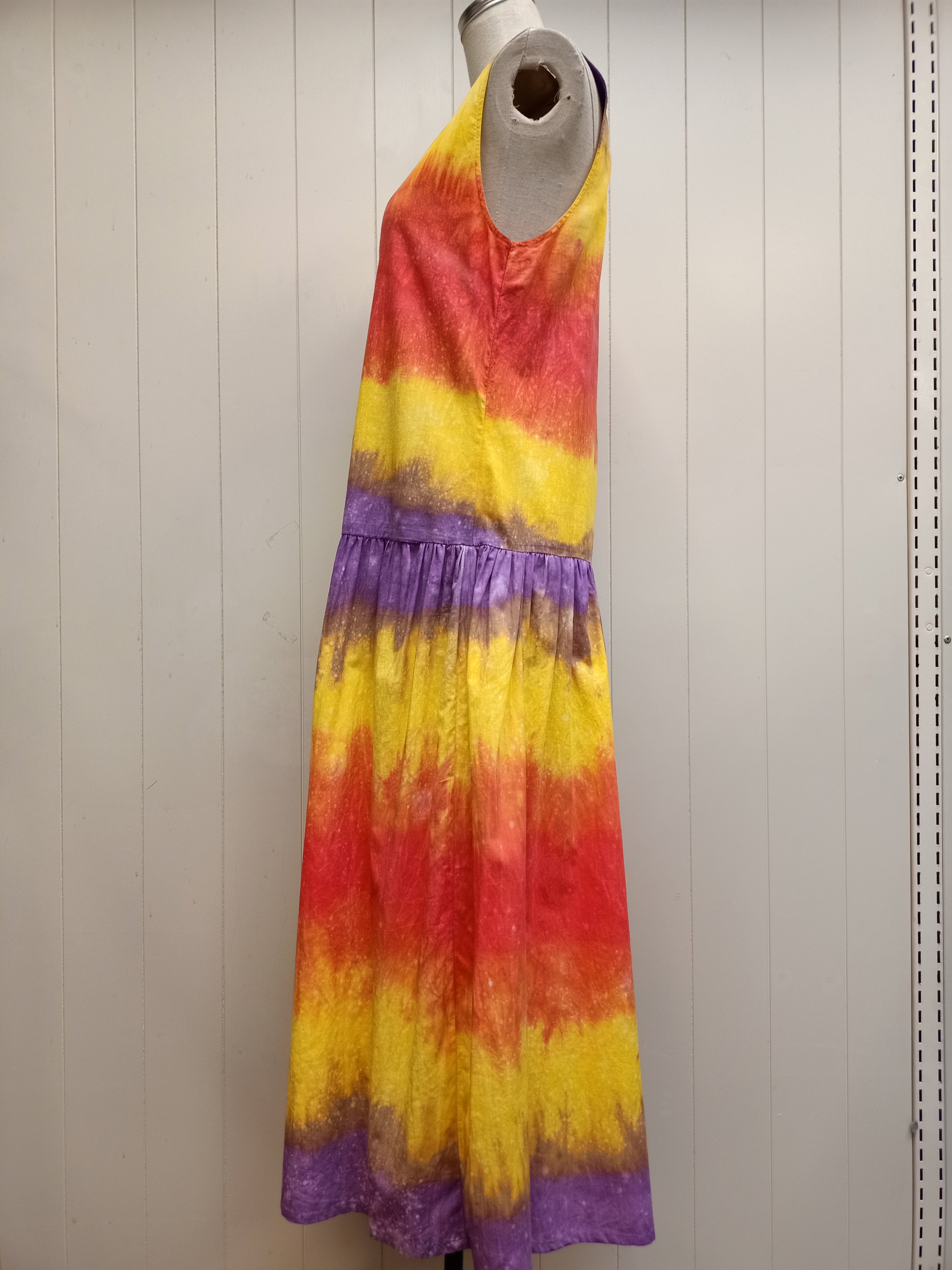 Vintage Tie Dye Drop Waist Dress