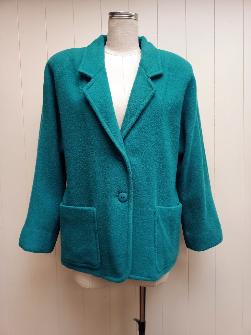 Vintage Batwing Teal Blazer