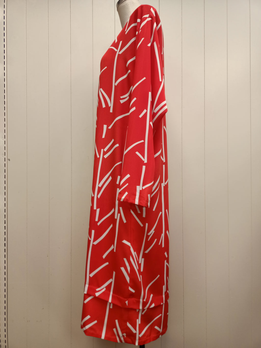 Vintage Red Abstract Dress