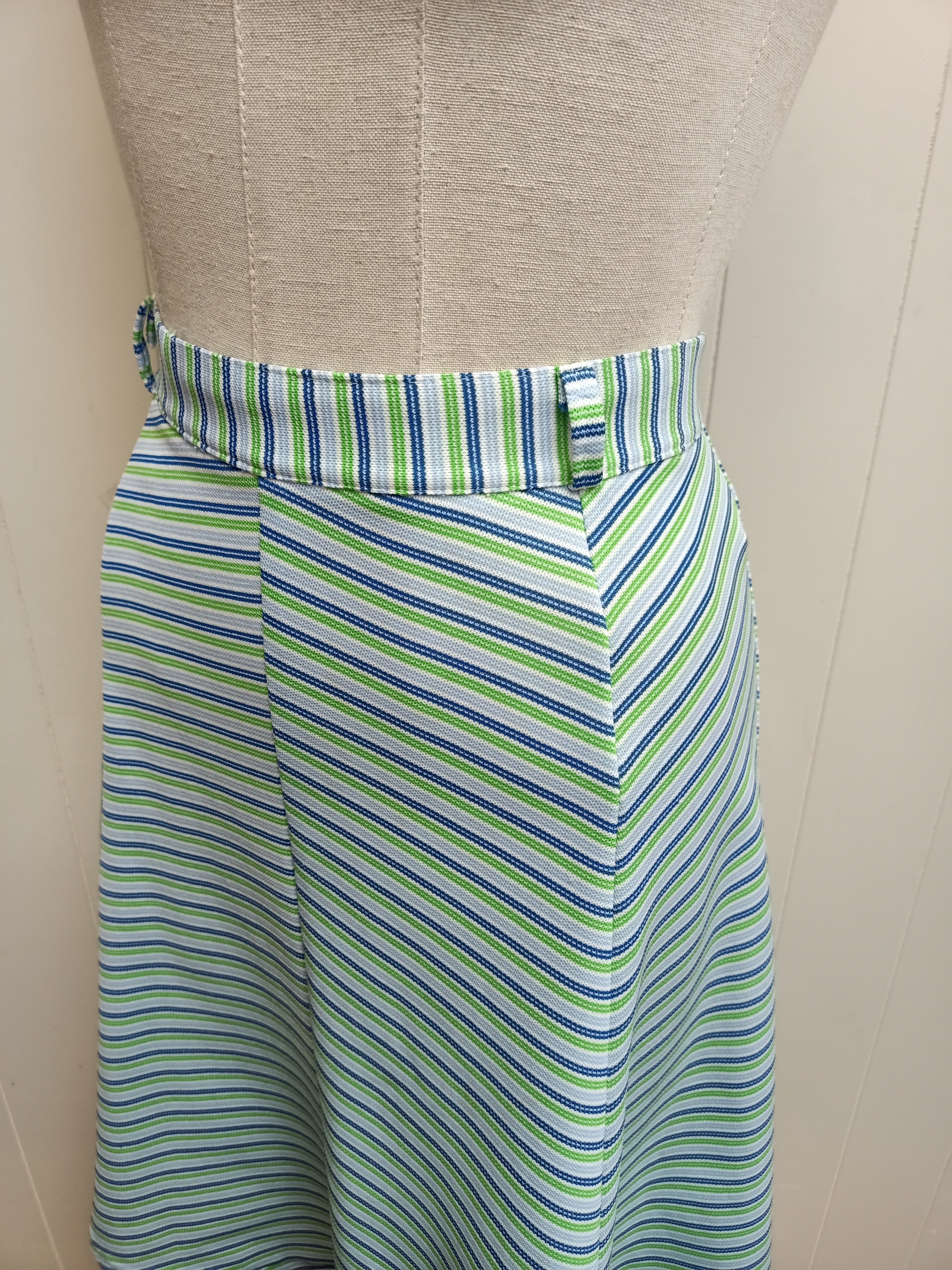 Vintage Panel Striped  Skirt