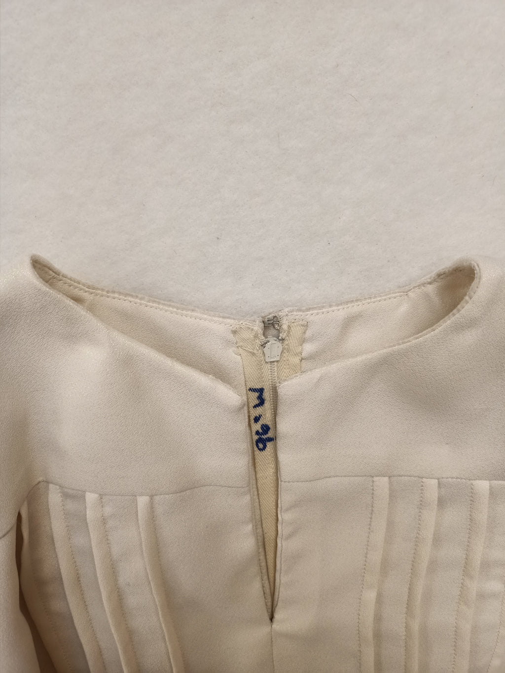 Vintage Cream Pintucked Dress