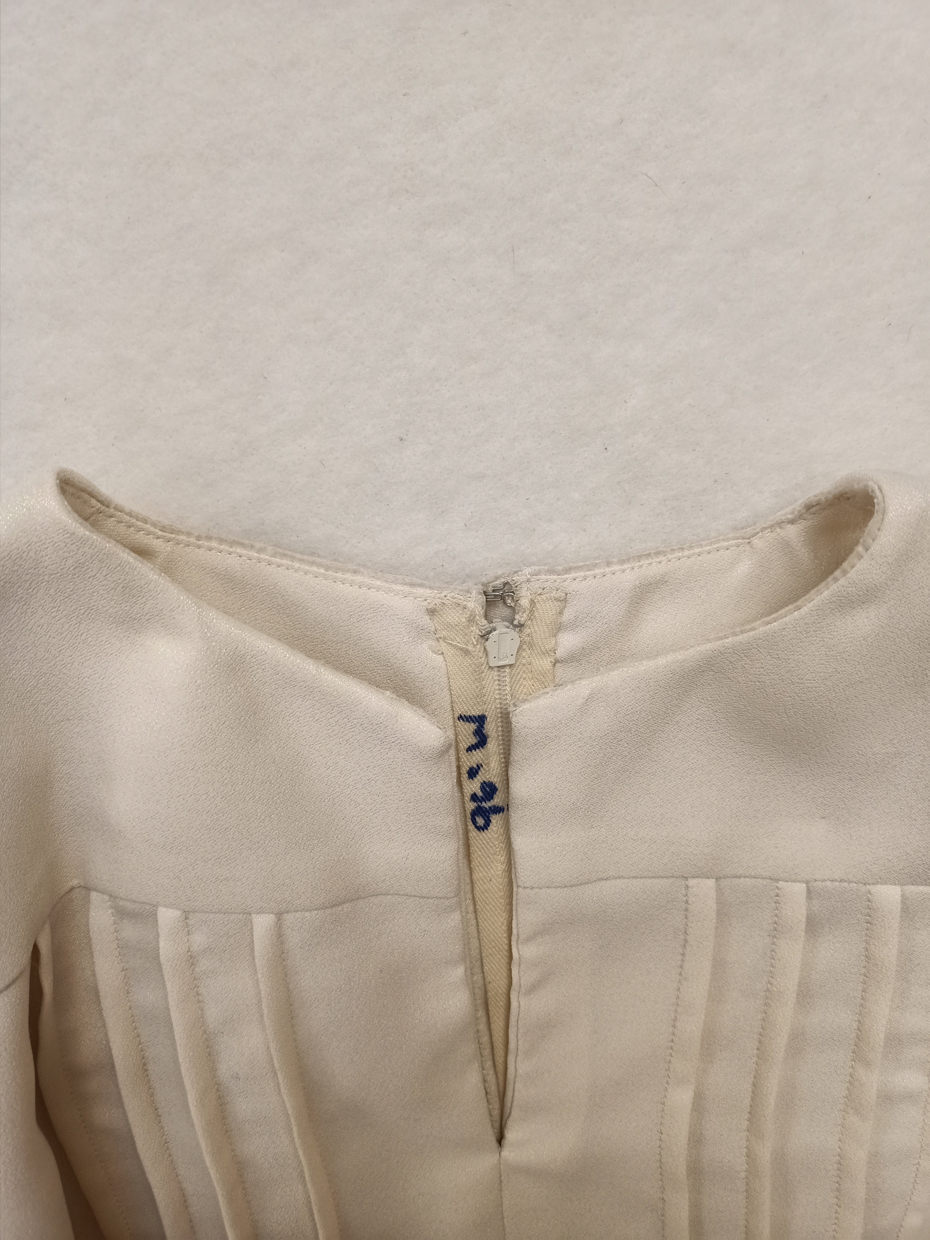 Vintage Cream Pintucked Dress