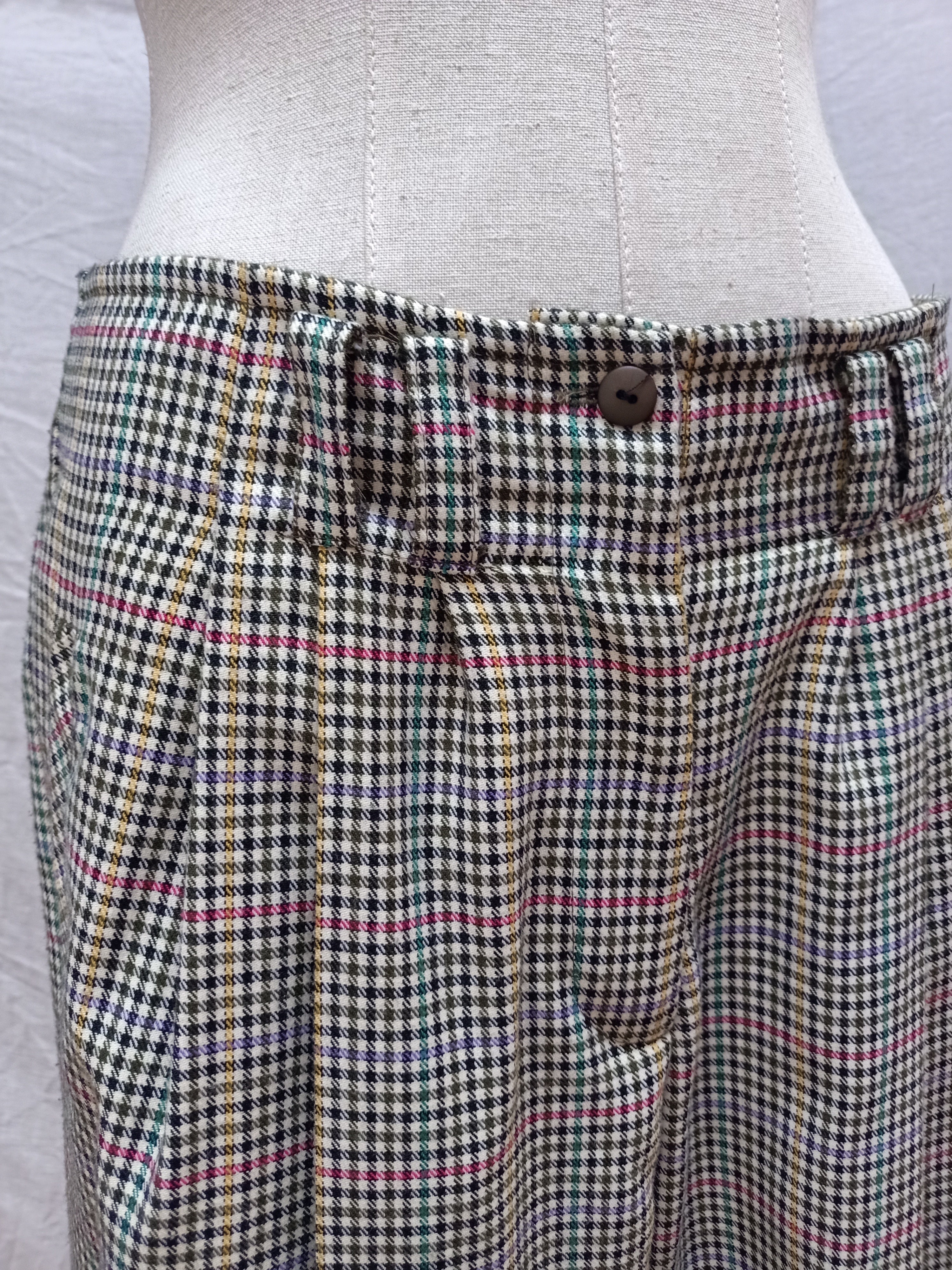 Vintage Hounstooth Plaid Pants