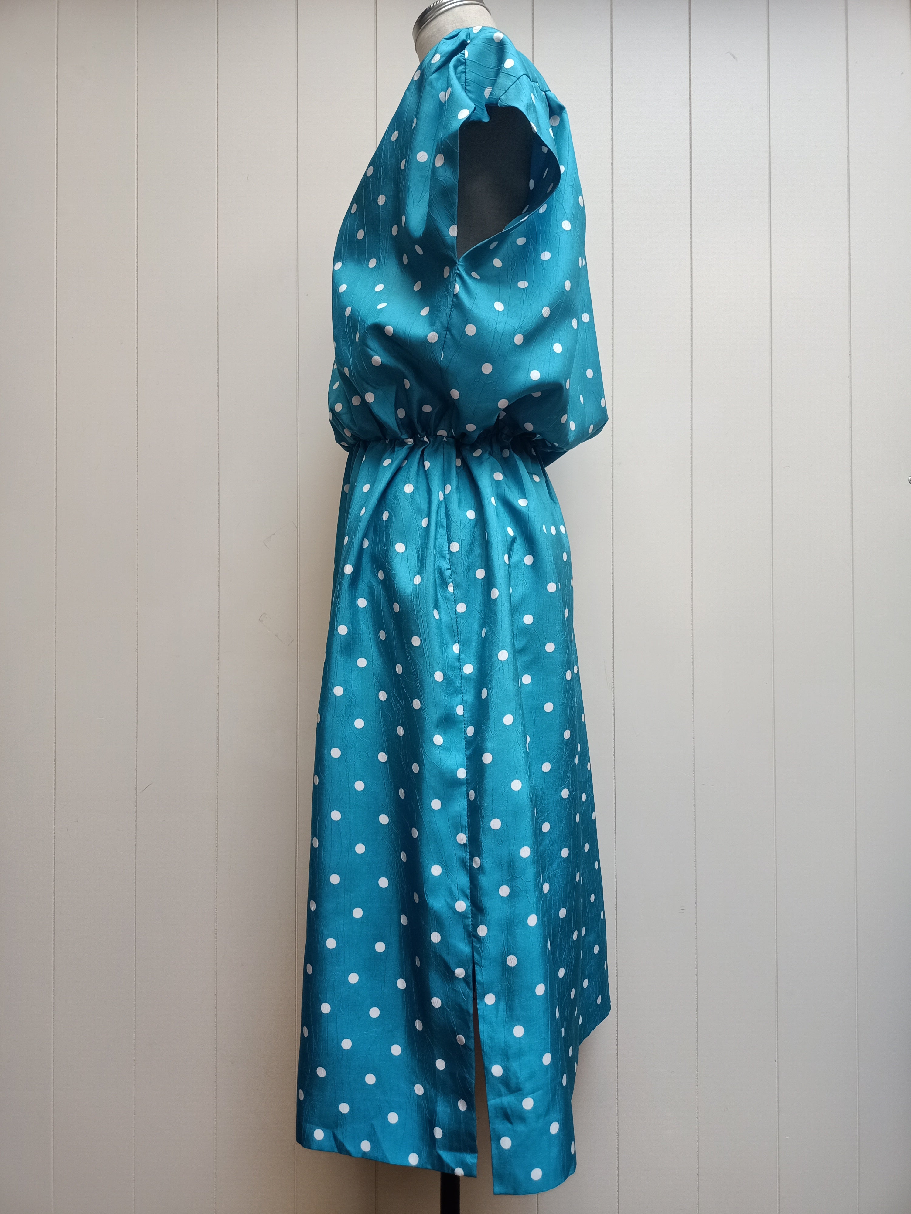 Vintage Blue Polka Dot Dress