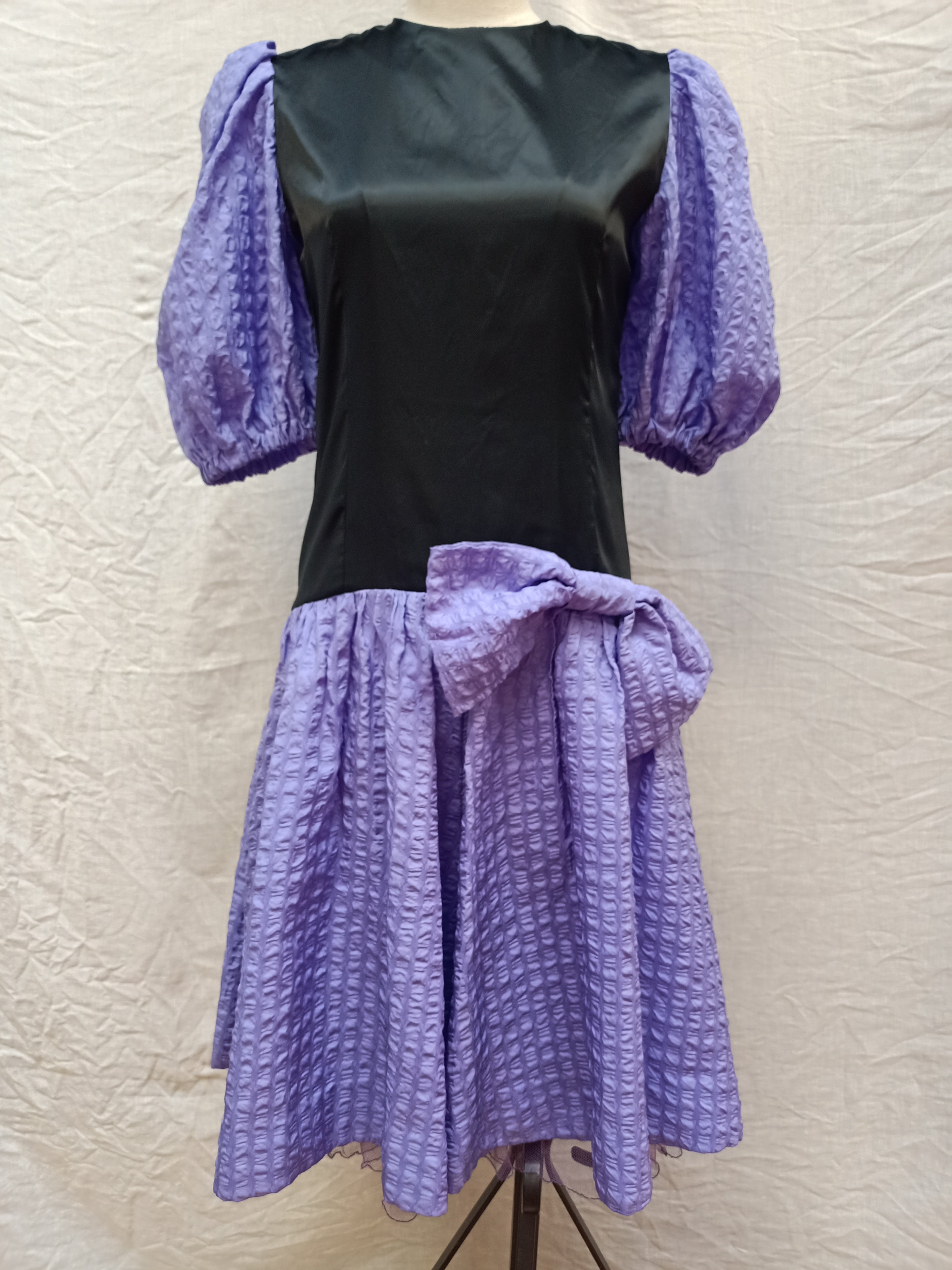 Vintage Black and Purple Dress
