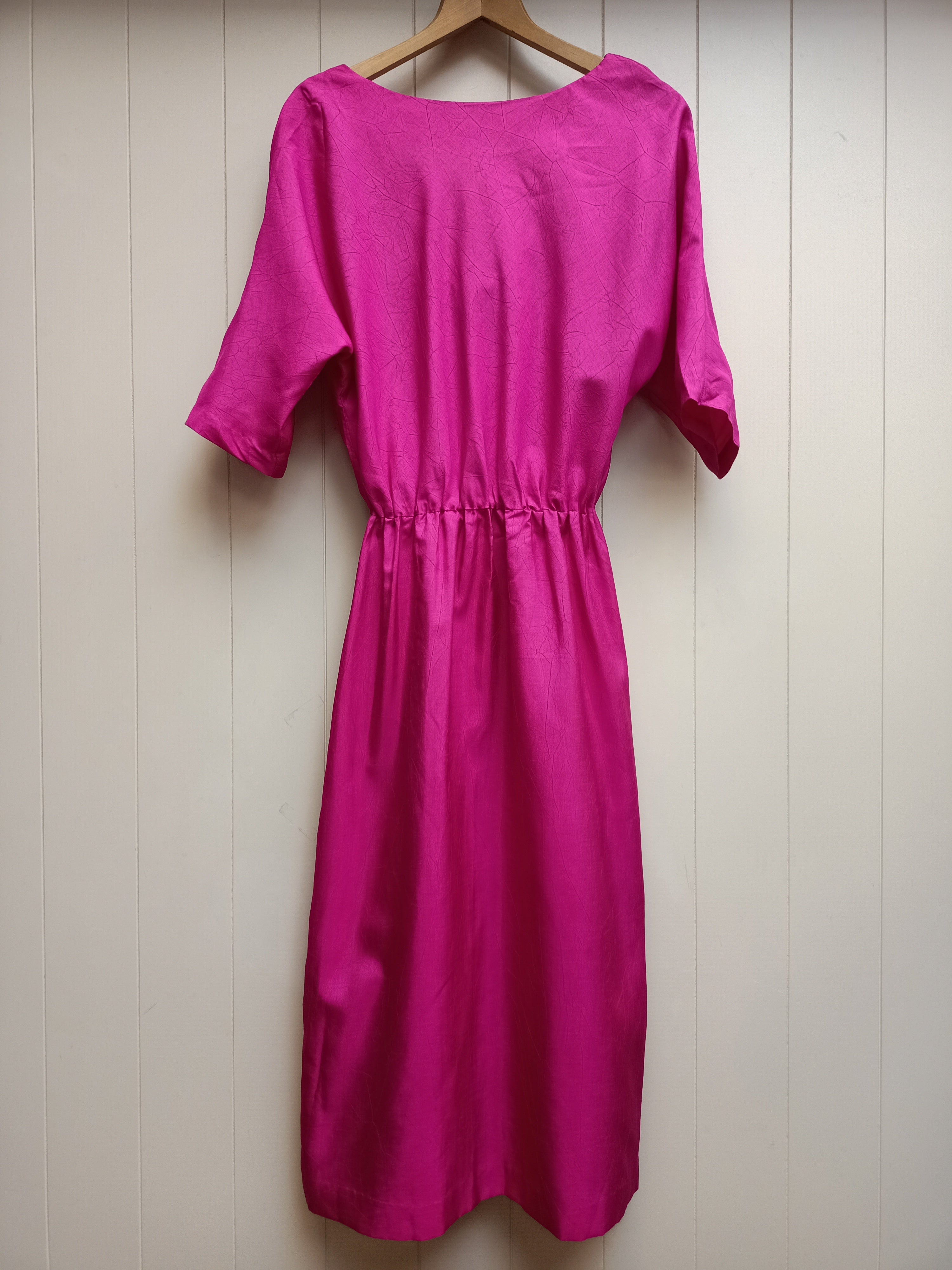 Vintage Magenta Cowl Back Dress