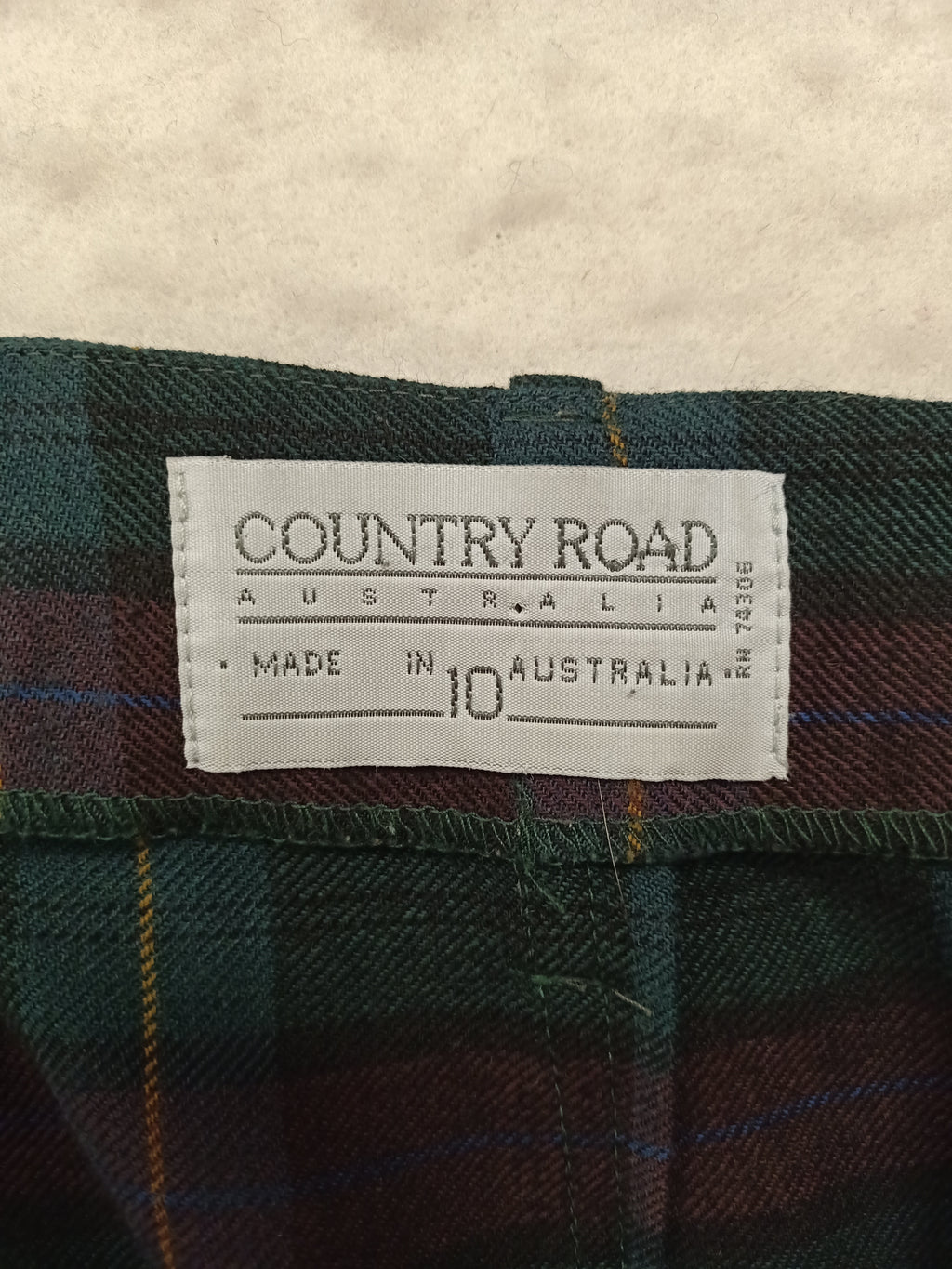 Vintage Country Road Plaid Skirt