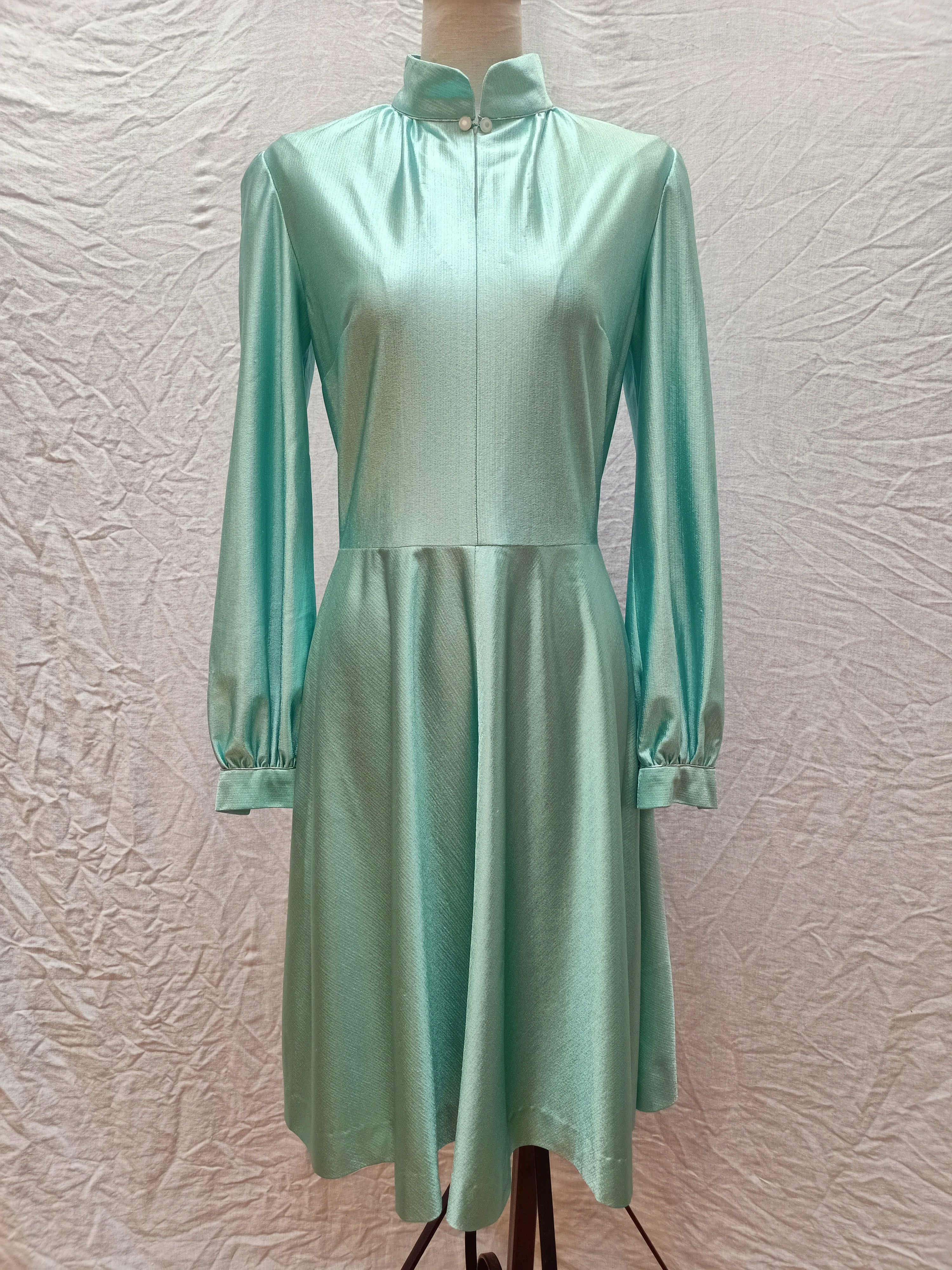 Vintage Shiny Mint Dress