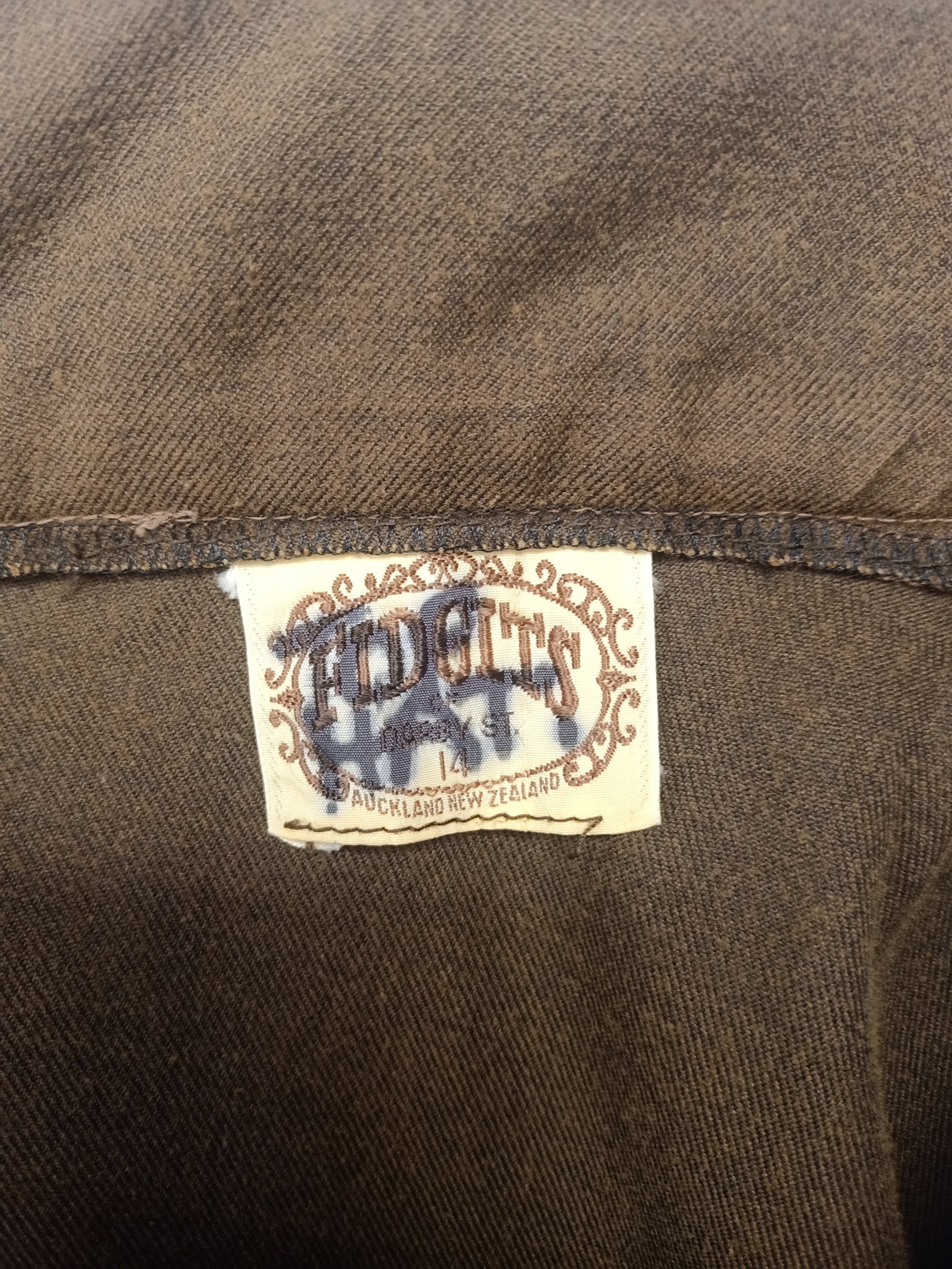 Vintage Fidgits Smocked Brown Skirt