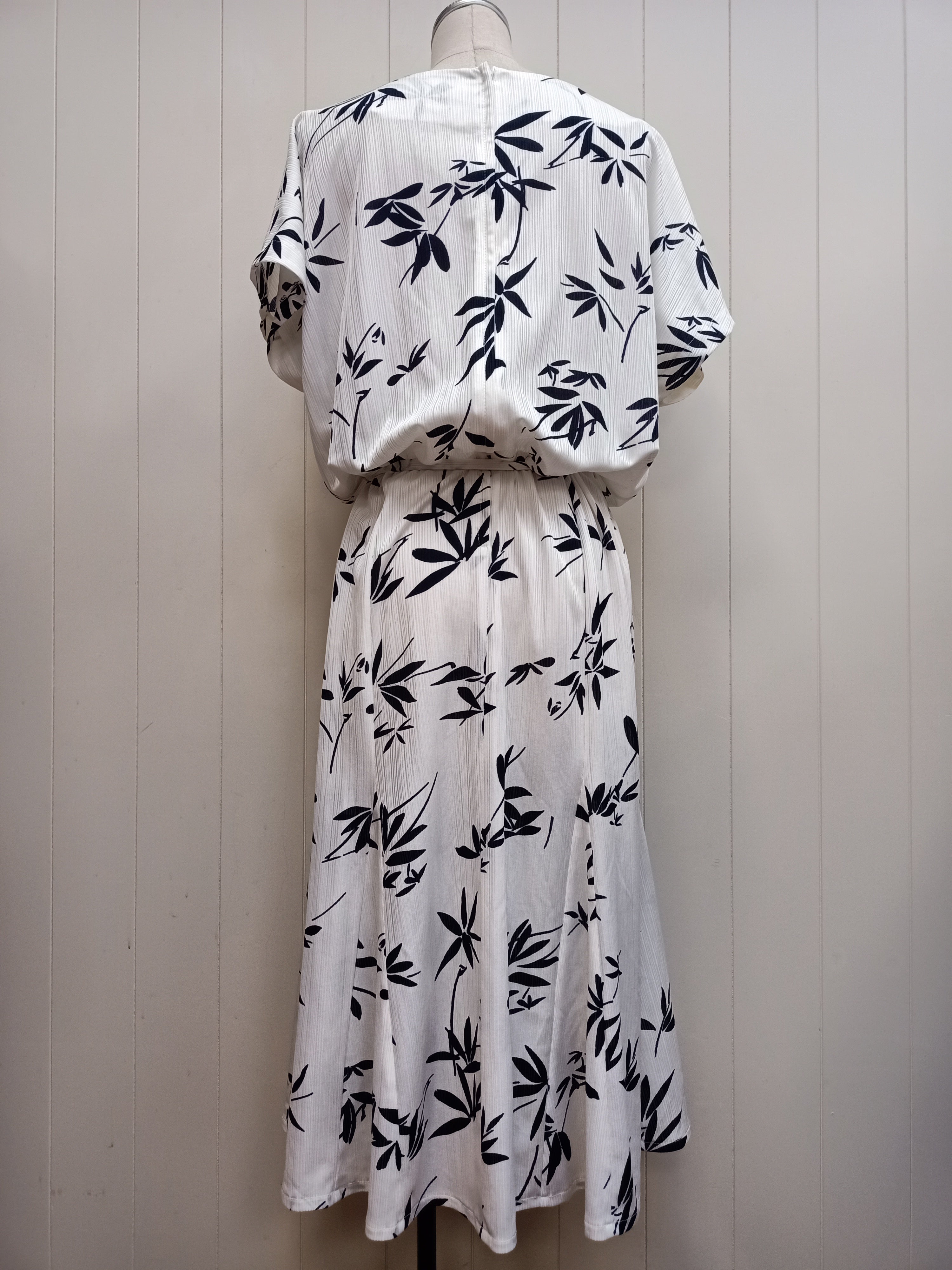 Vintage Cowl Neck Leaf Dress