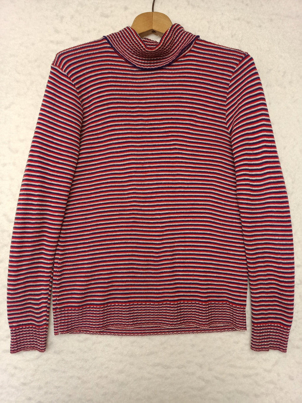 Vintage Turtleneck Striped Shirt