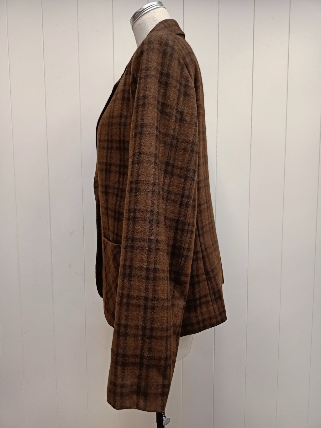 Vintage Brown Plaid Blazer