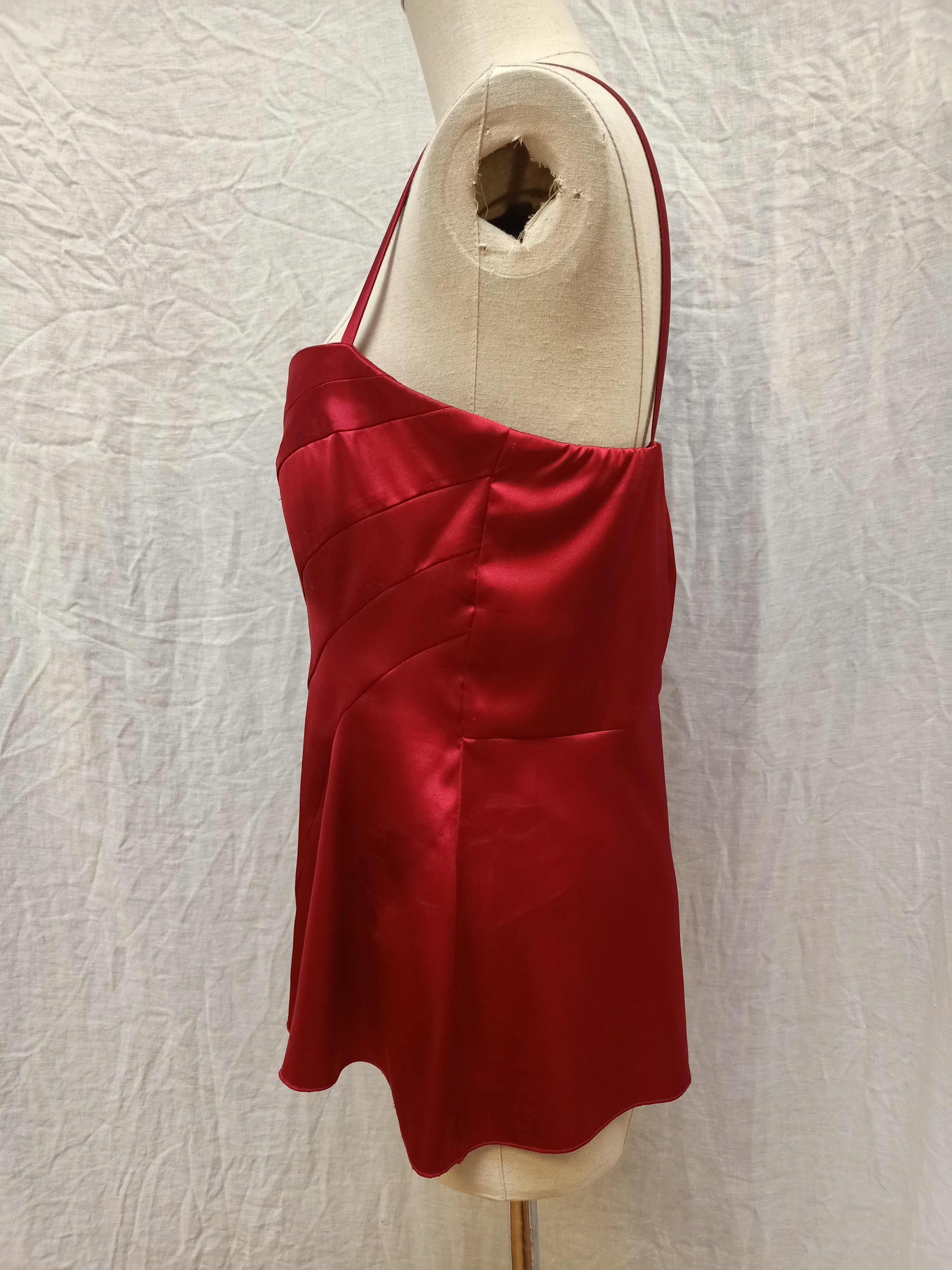Mr K Red Satin Shirt