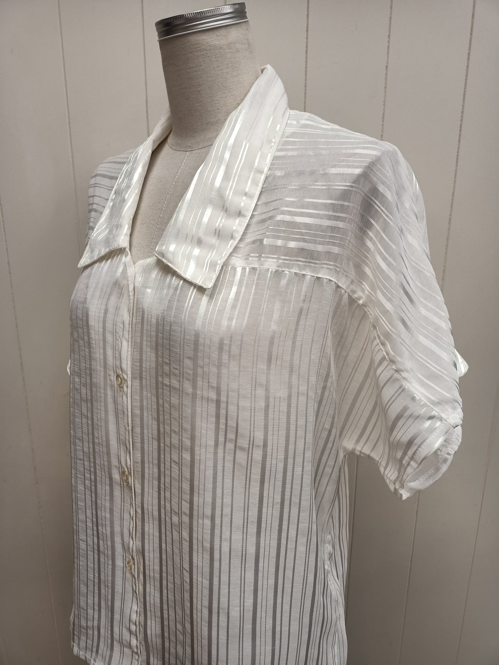 Retro Sheer Striped Shirt