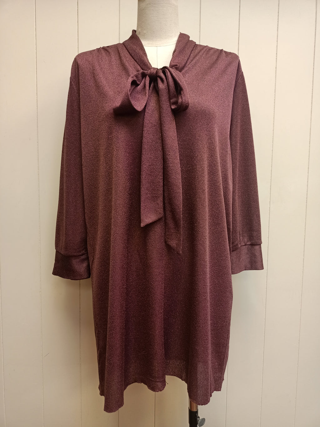 Vintage Mauve Pussycat Bow Shirt