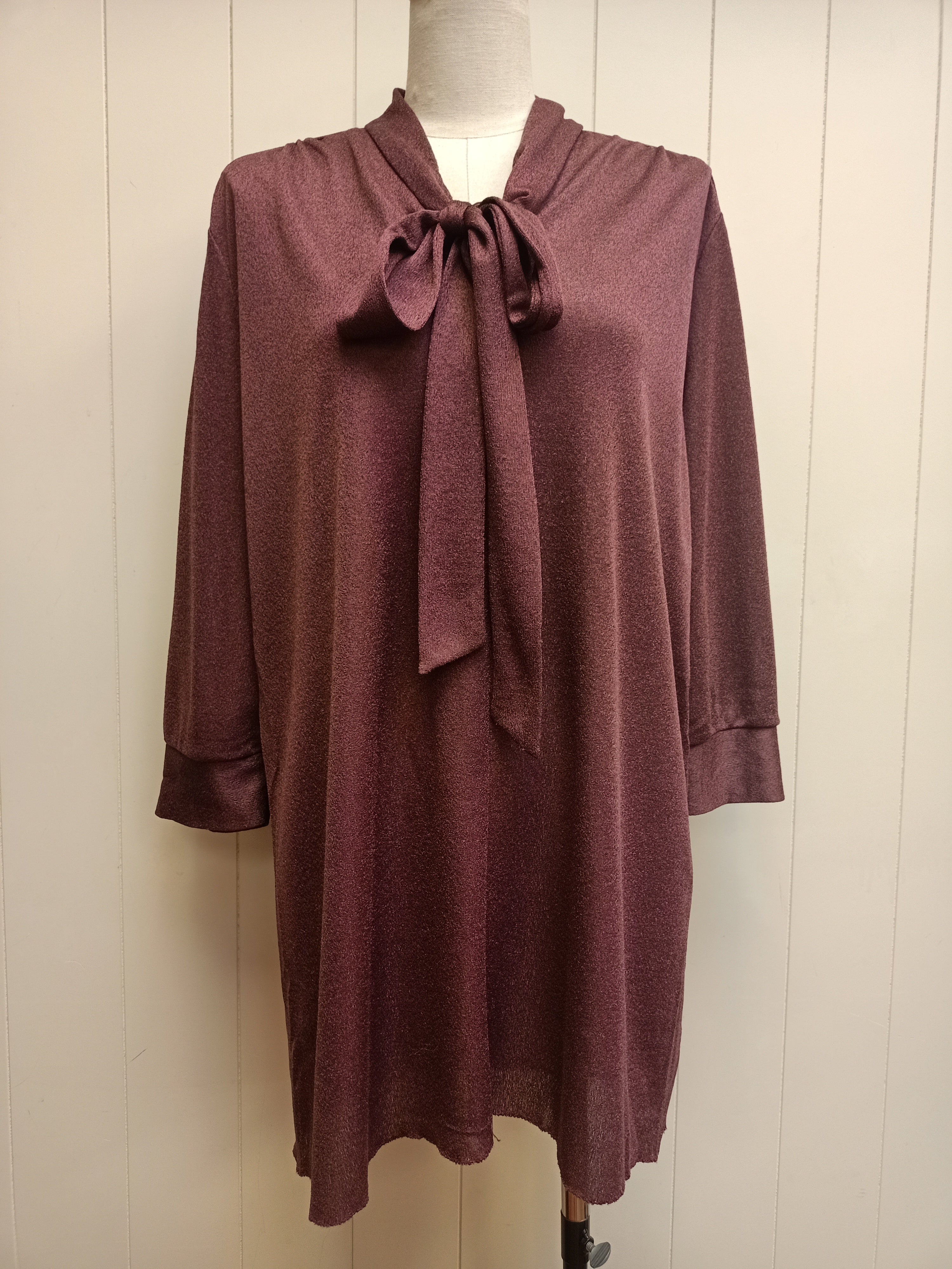 Vintage Mauve Pussycat Bow Shirt