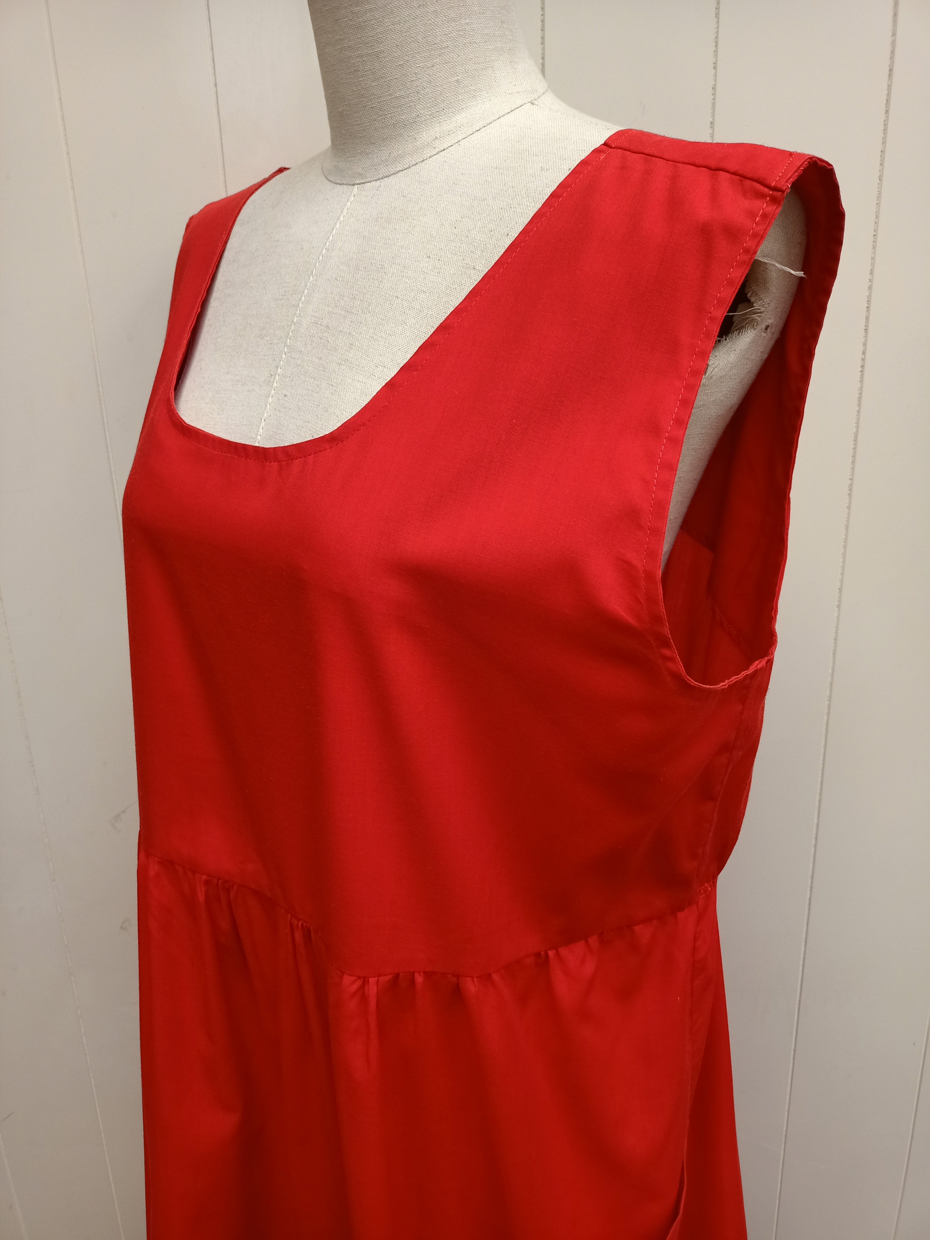 Vintage Red Loose Fit Dress