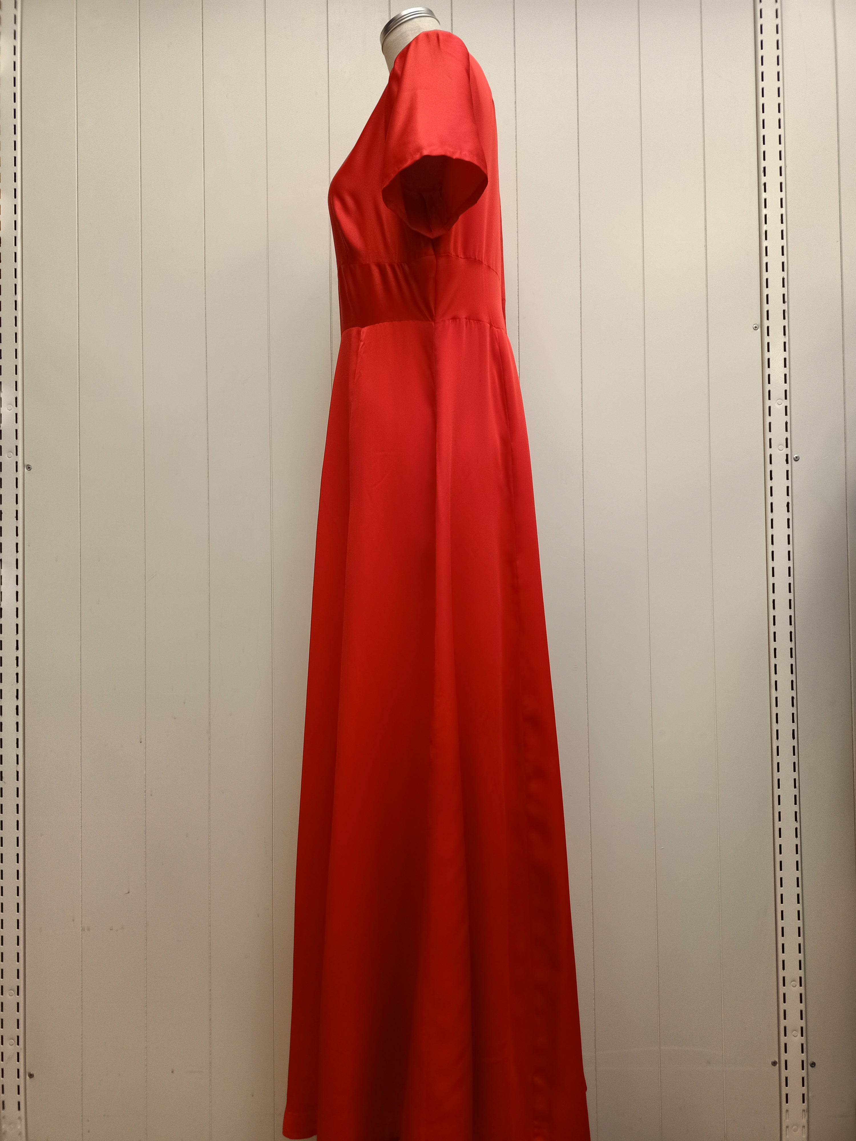 Vintage Homemade Red Maxi Dress