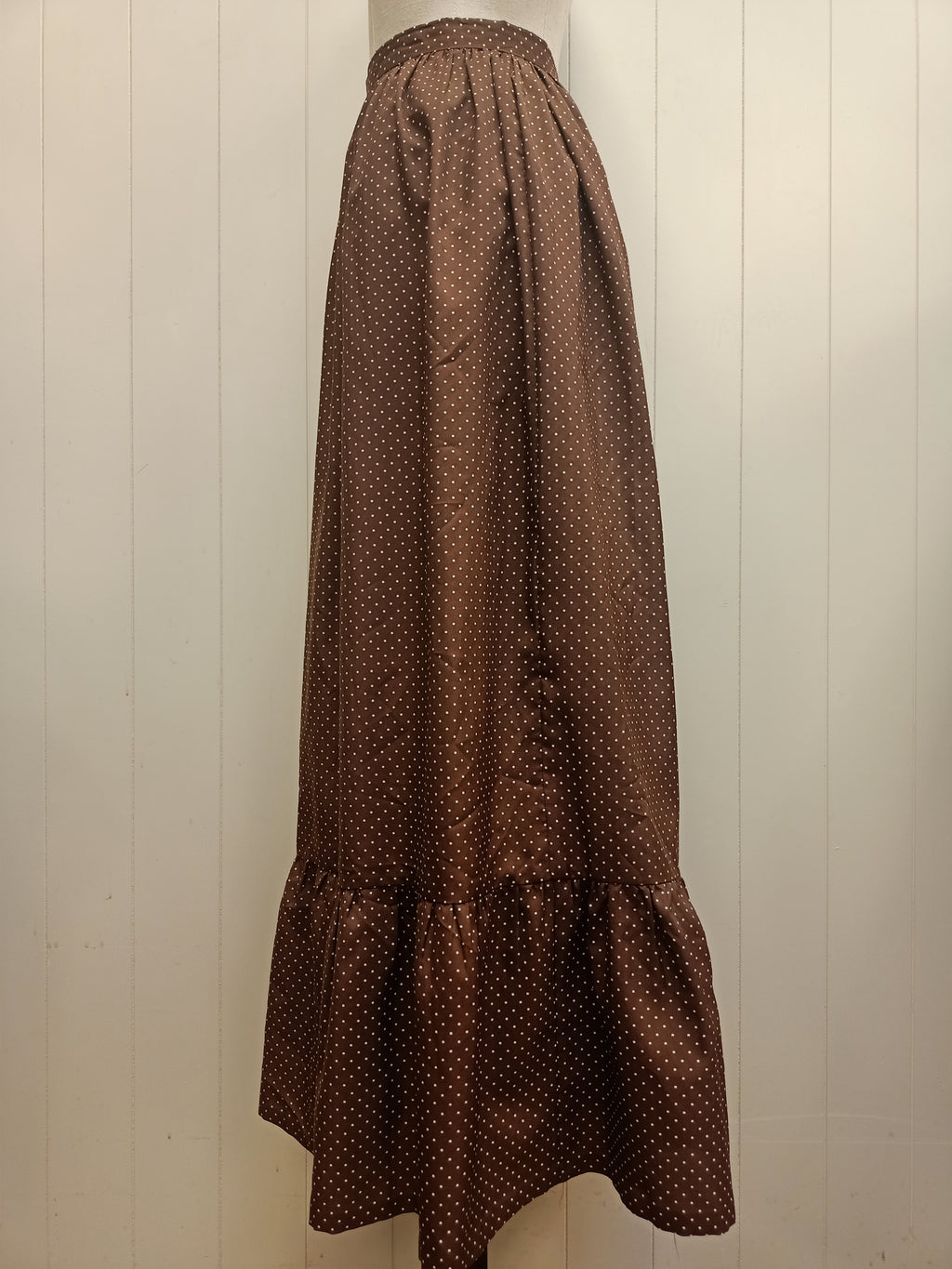 Vintage Brown Polka Dot Skirt