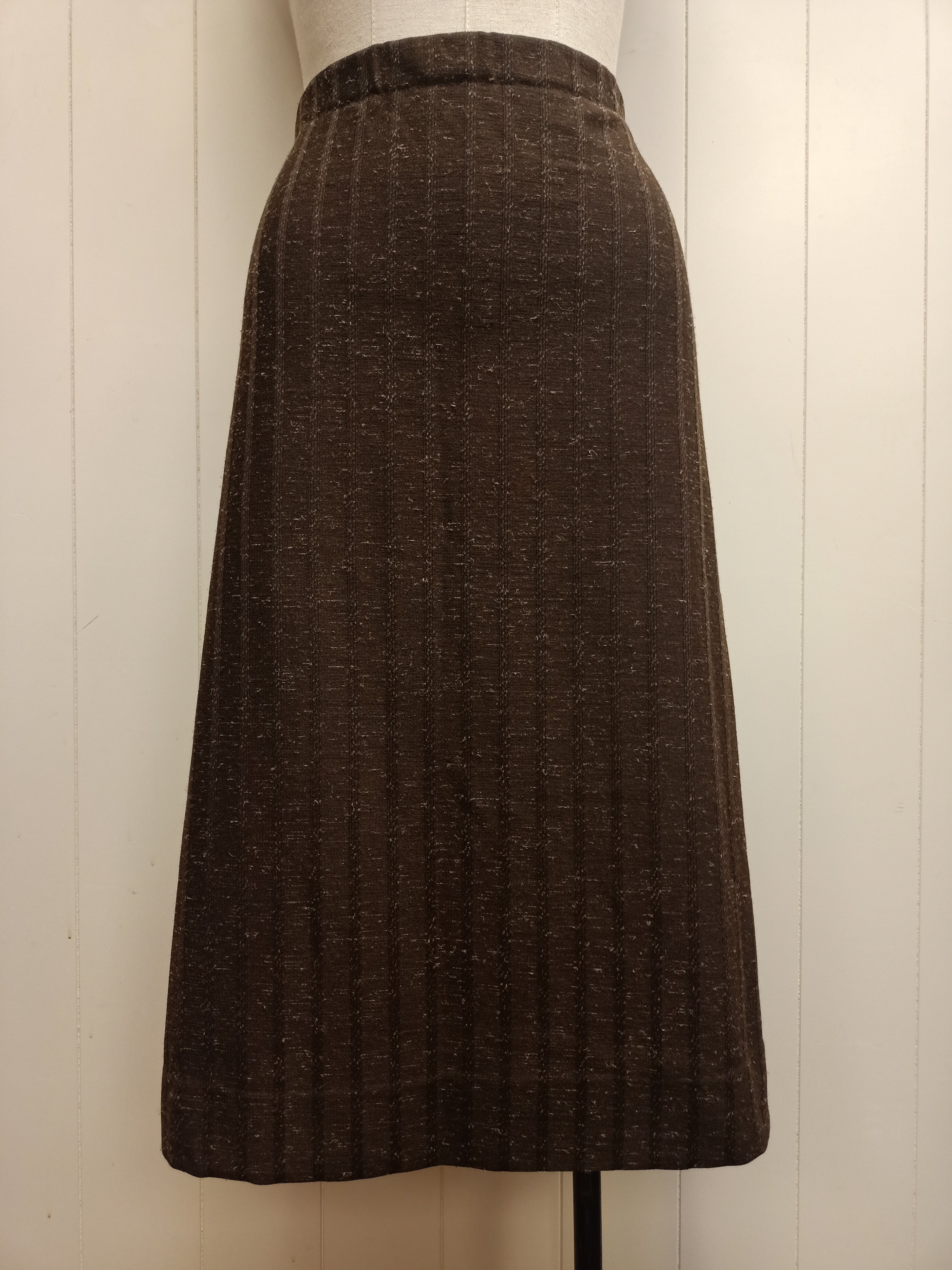 Vintage Brown Striped Skirt