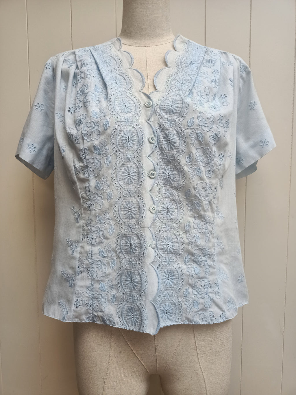 Vintage Pale Blue Anglaise Shirt