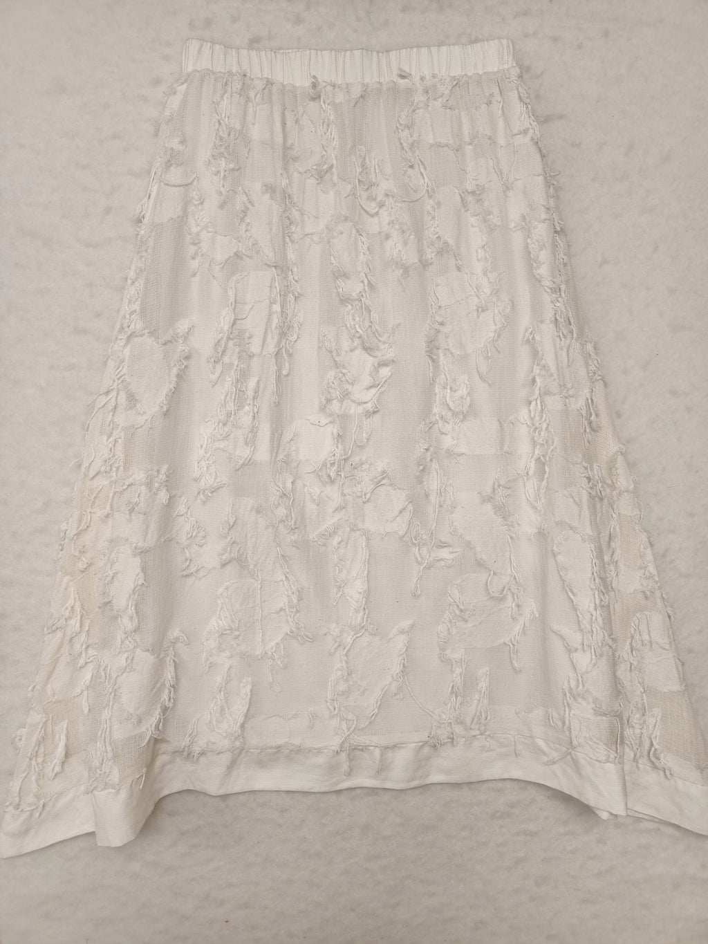 Frayed Cotton Skirt