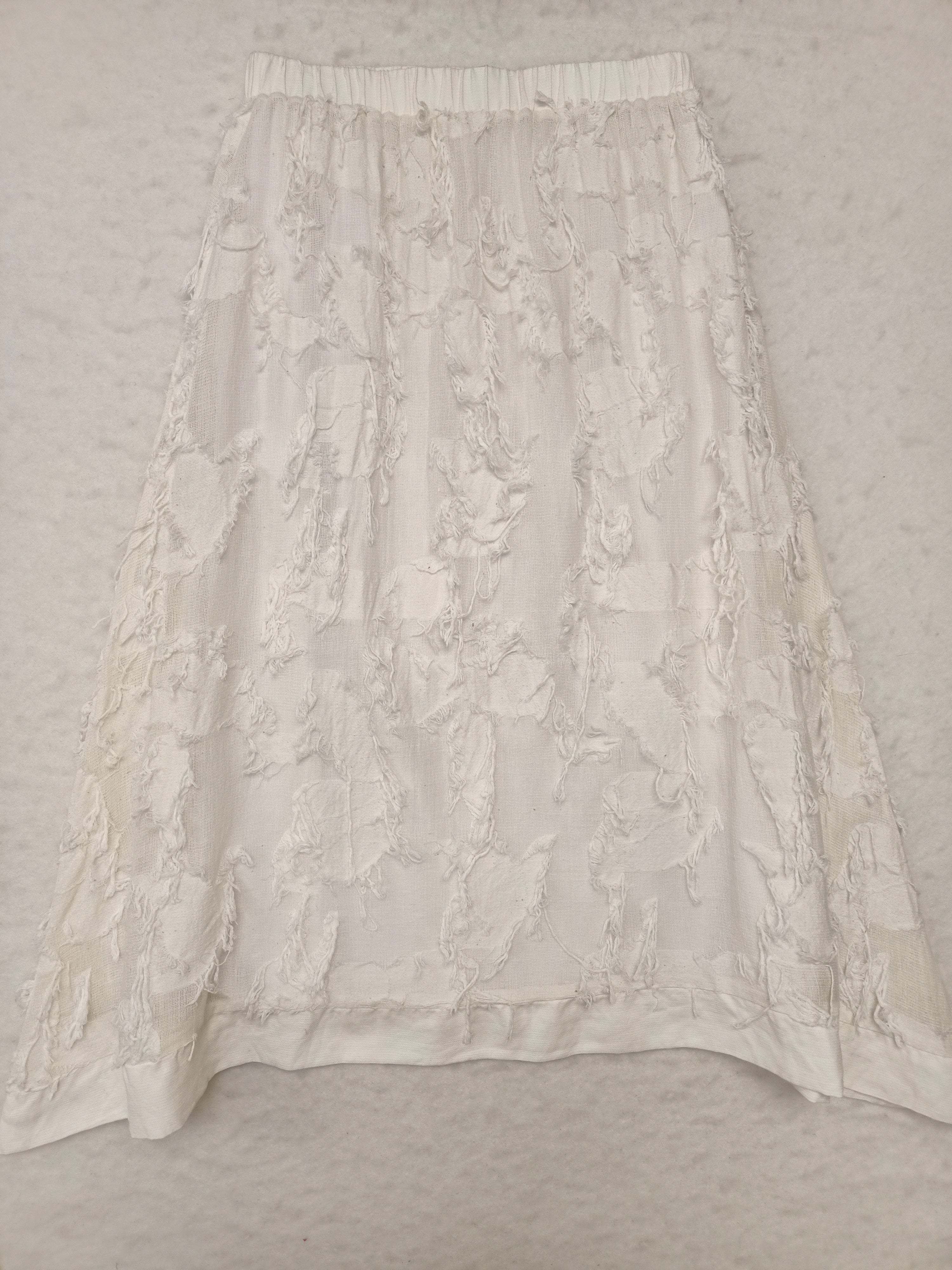 Frayed Cotton Skirt