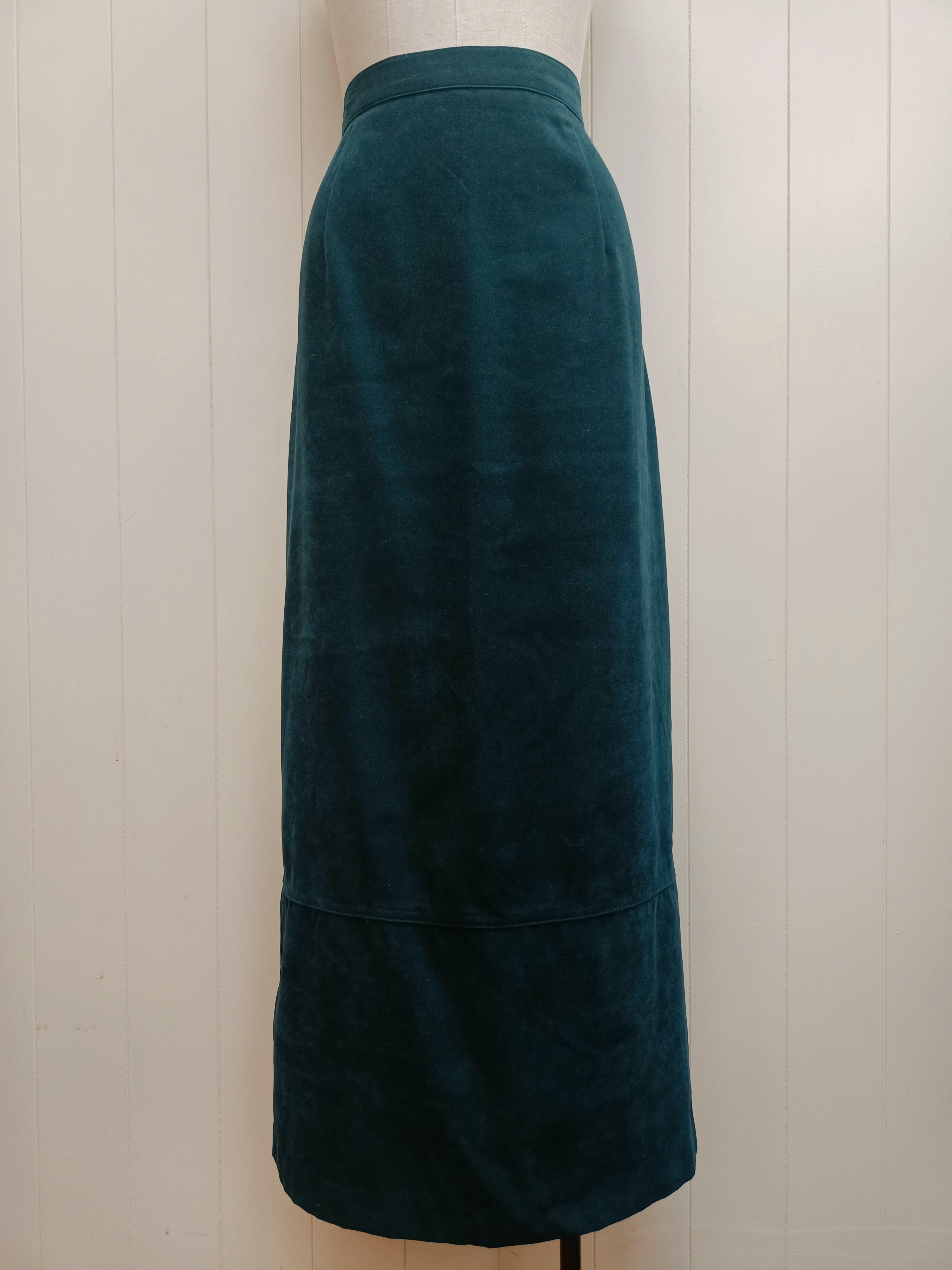 Vintage Deep Emerald Pencil Skirt