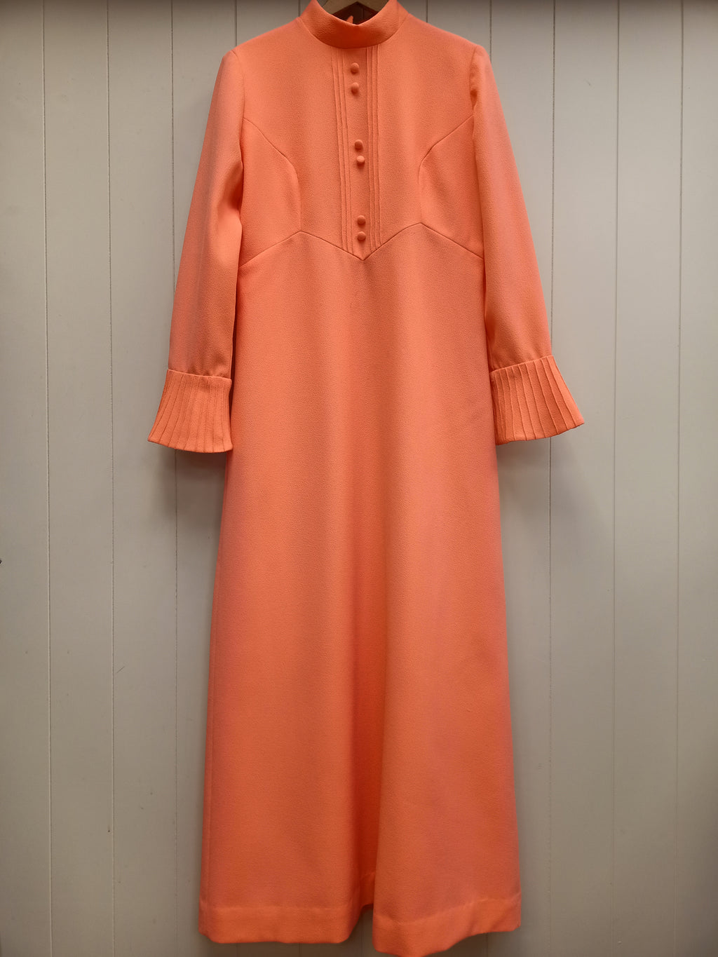 Vintage Neon Orange Maxi Dress