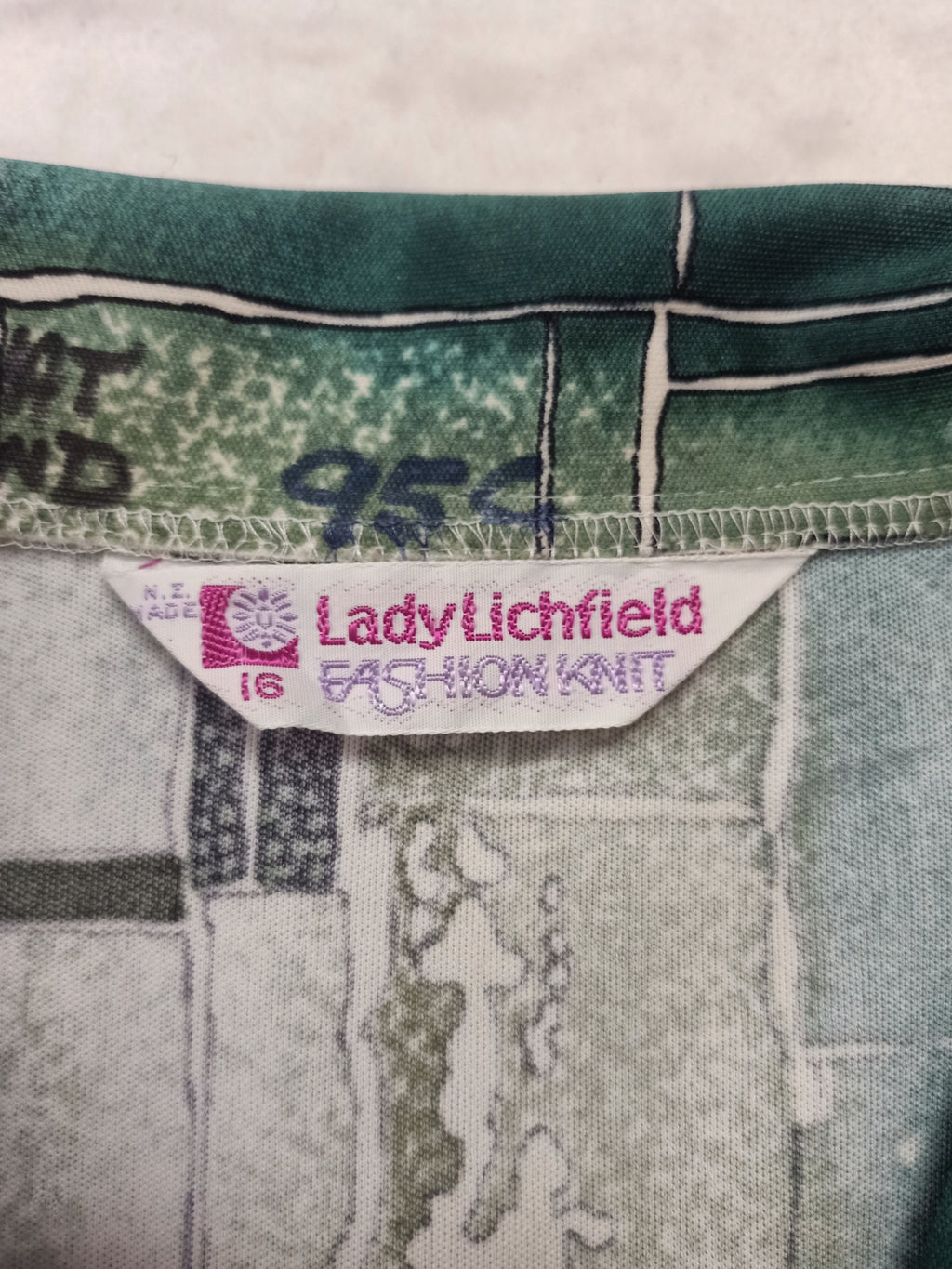 Vintage Lady Lichfield Abstract Rectangle Shirt