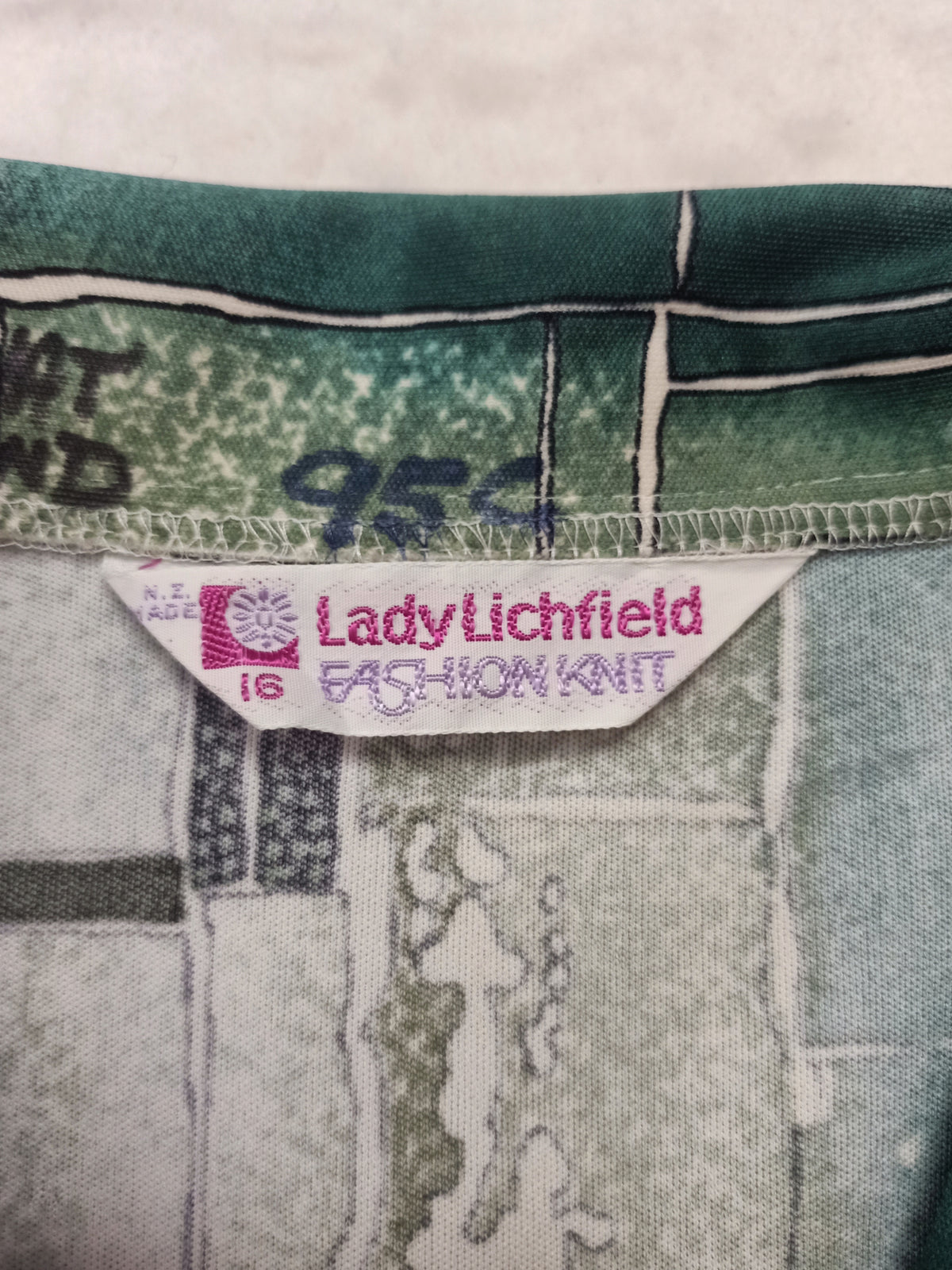 Vintage Lady Lichfield Abstract Rectangle Shirt