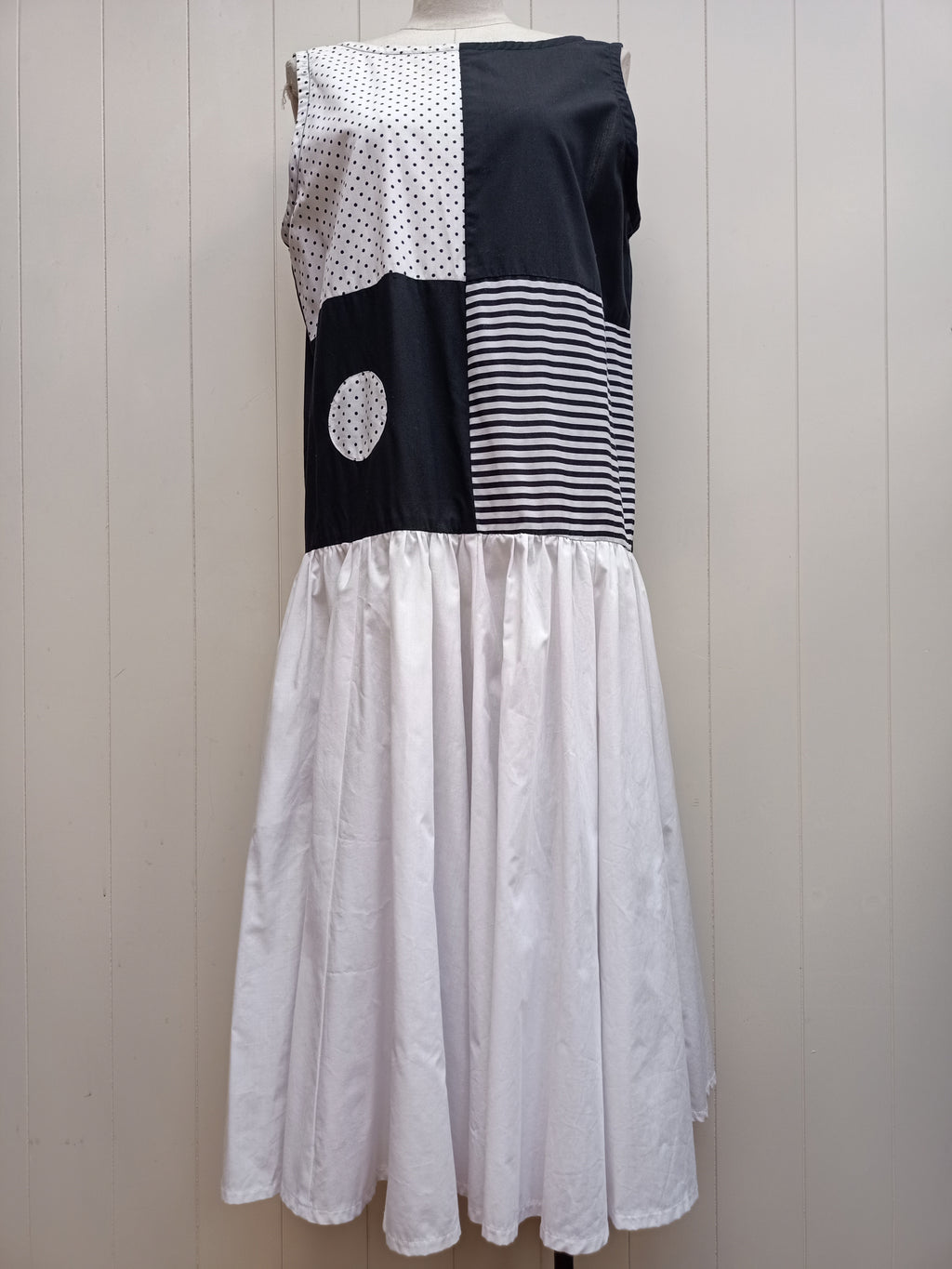 Vintage Geometric Patchwork Dress