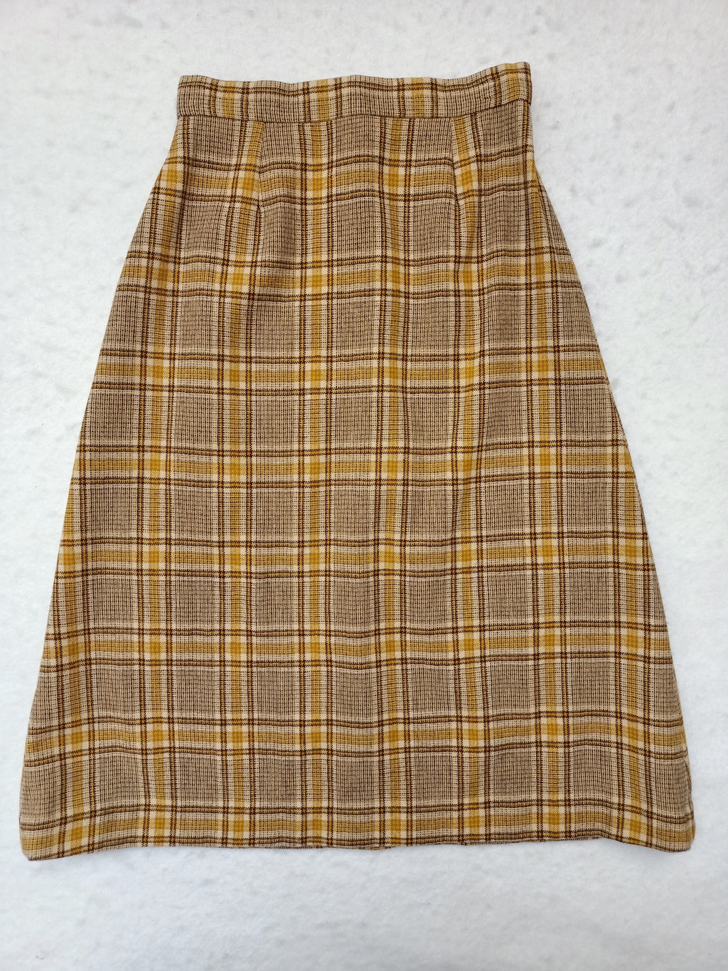 Vintage Mustard Plaid Skirt