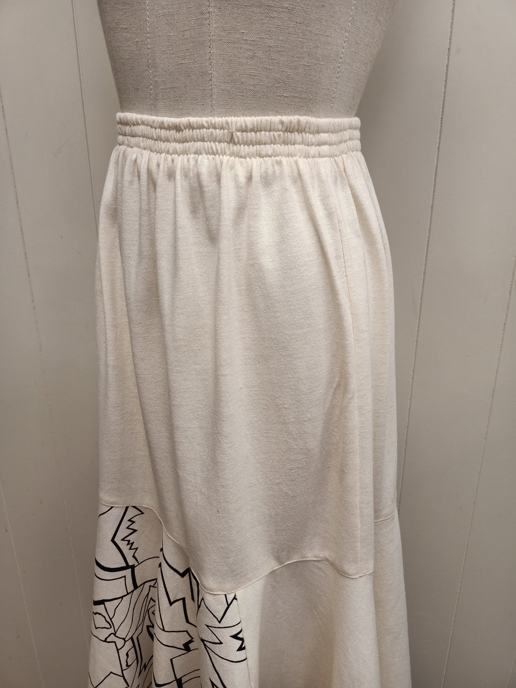 Vintage Abstract Flounce Skirt