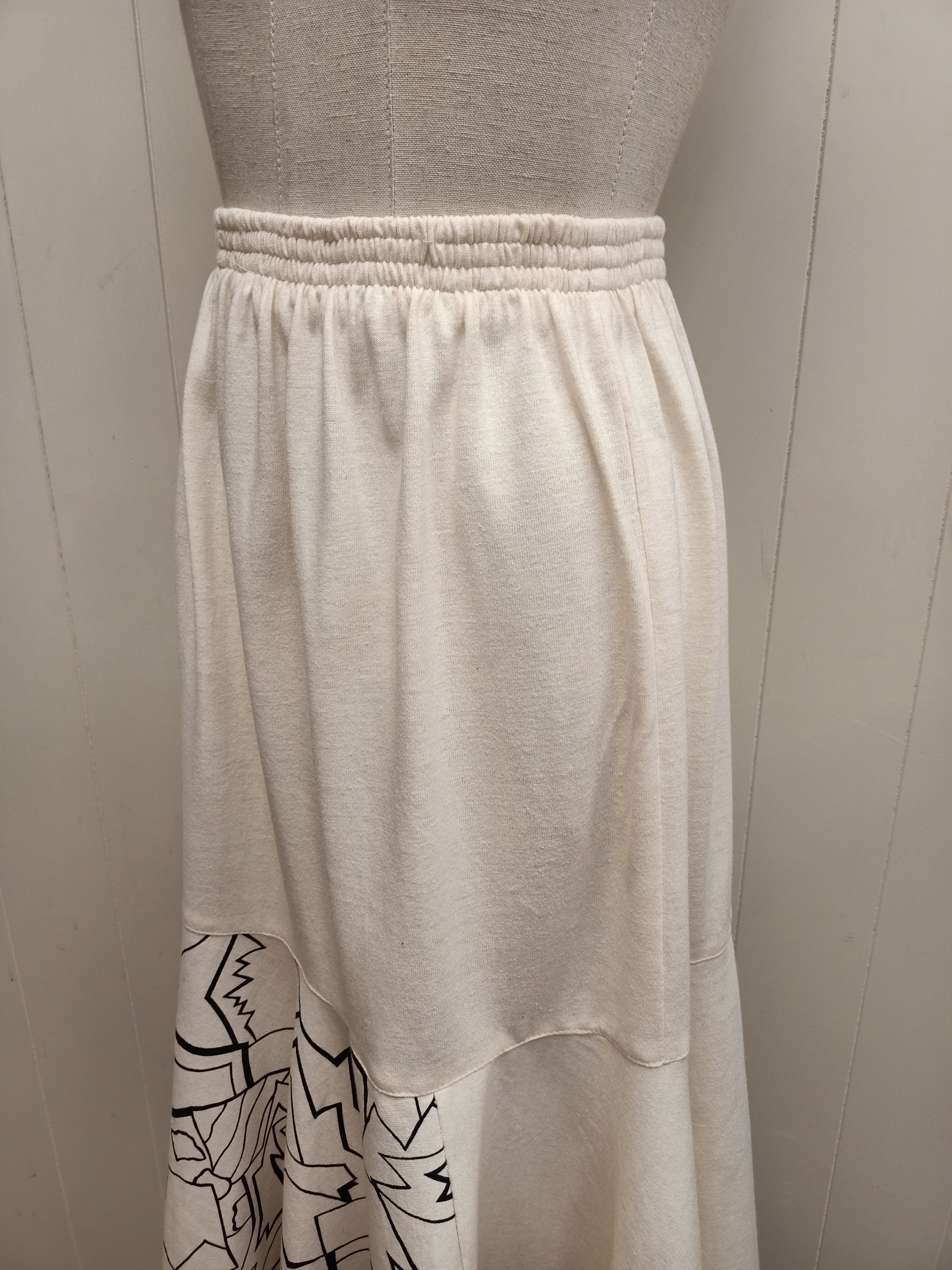 Vintage Abstract Flounce Skirt
