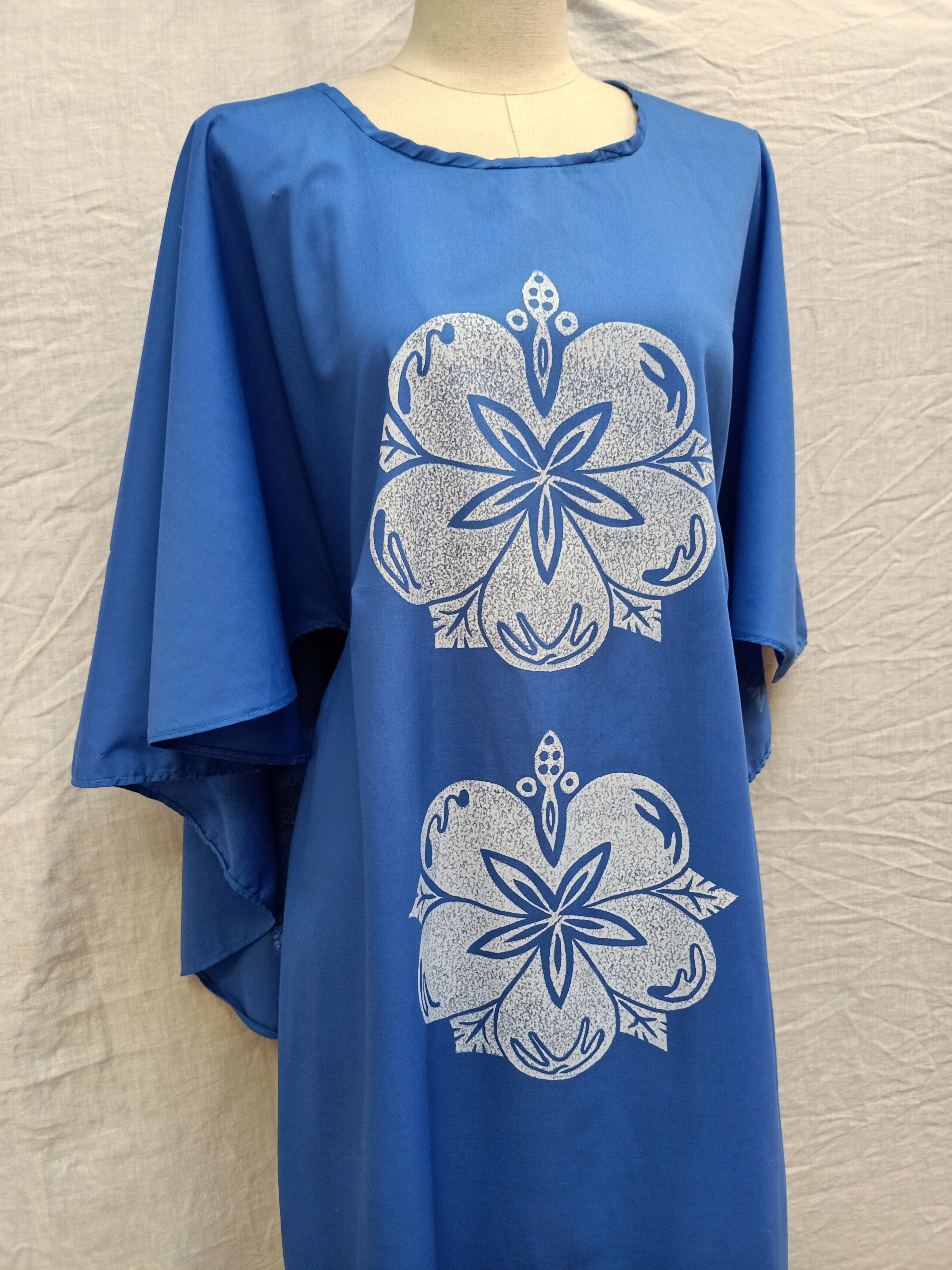 Retro Blue Floral Dress