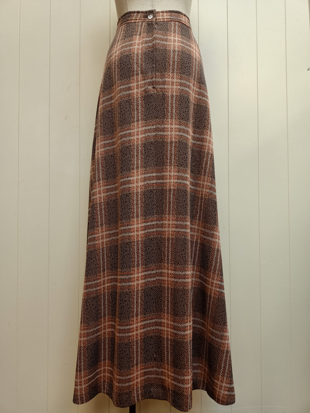 Vintage Michelle Plaid Maxi Skirt