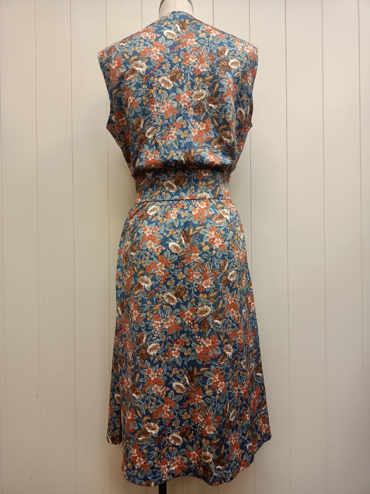 Vintage Floral Crossover Dress