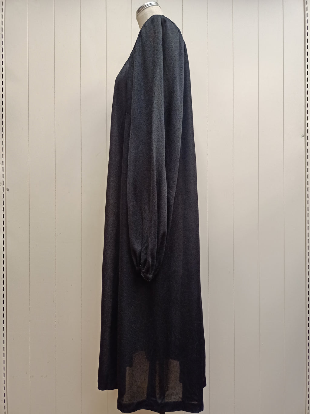 Vintage Black Peasant Dress