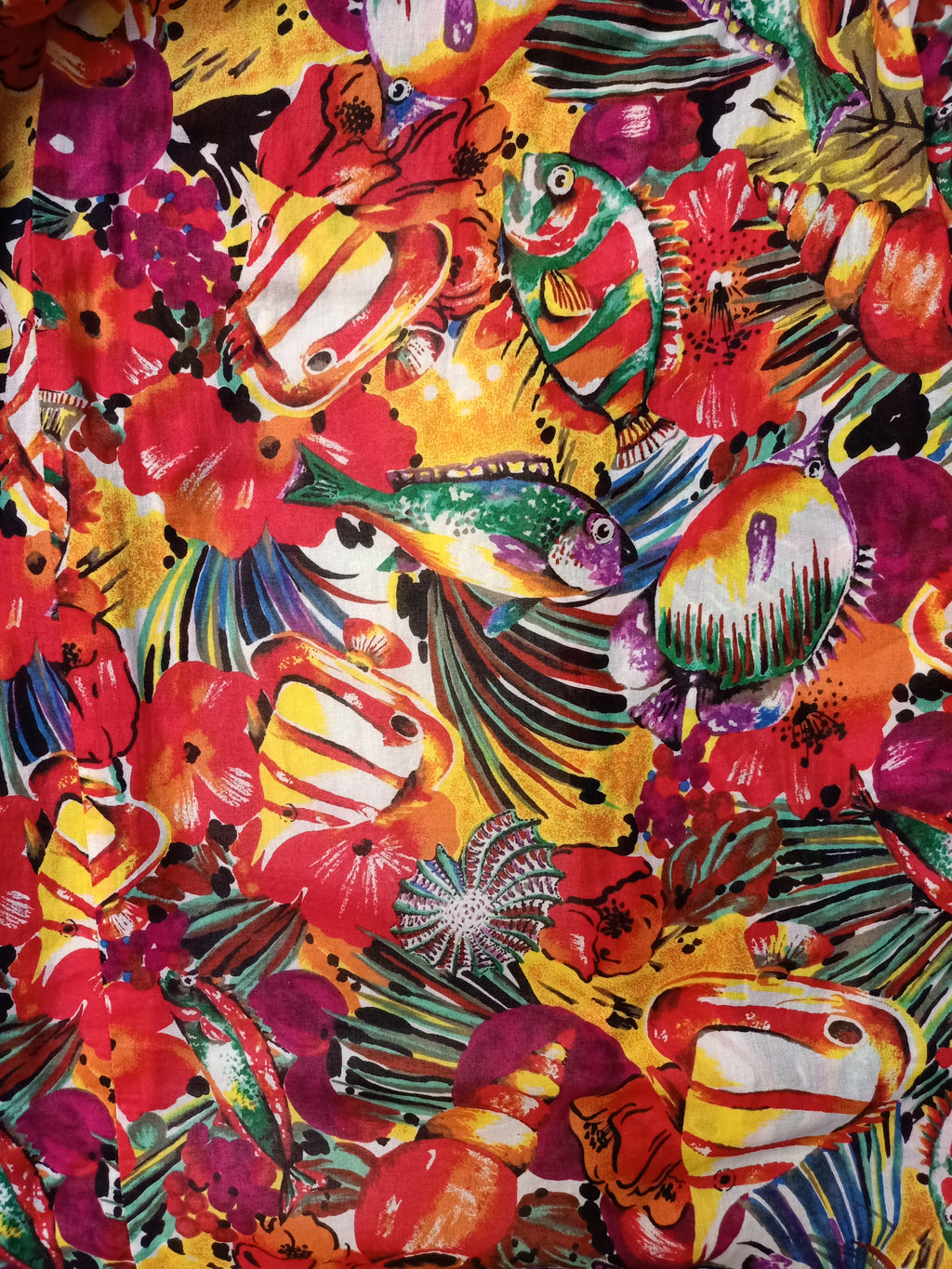 Retro Fish Patterned Skirt