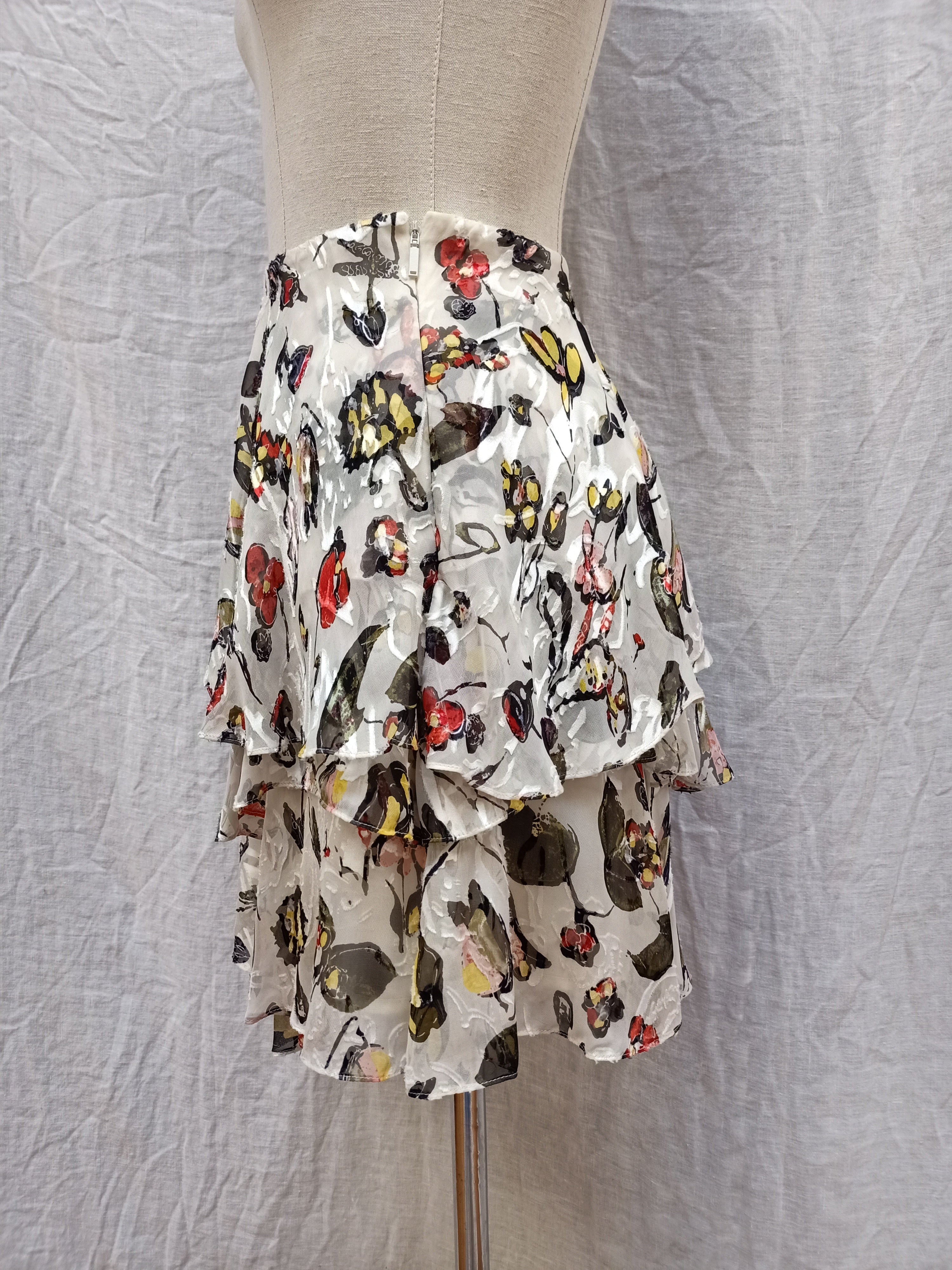 Grey Jason Wu Floral Skirt